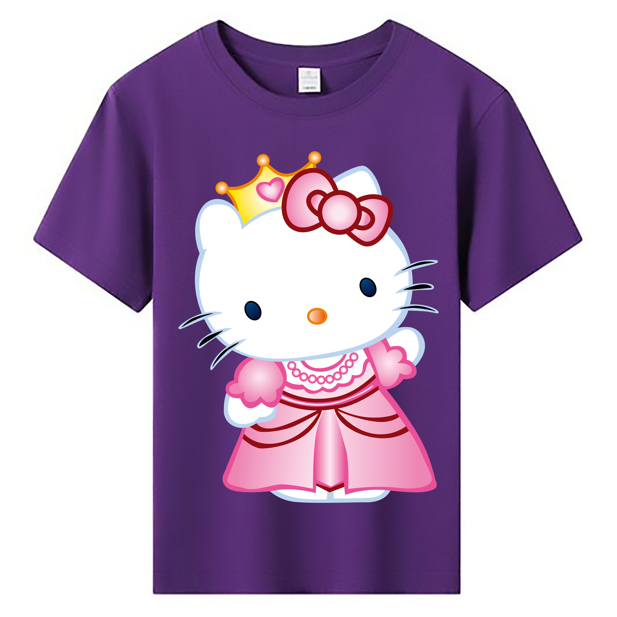 （画像用） Hello Kitty ハローキティ 綿100％キッズTシャツ（フロントプリント）