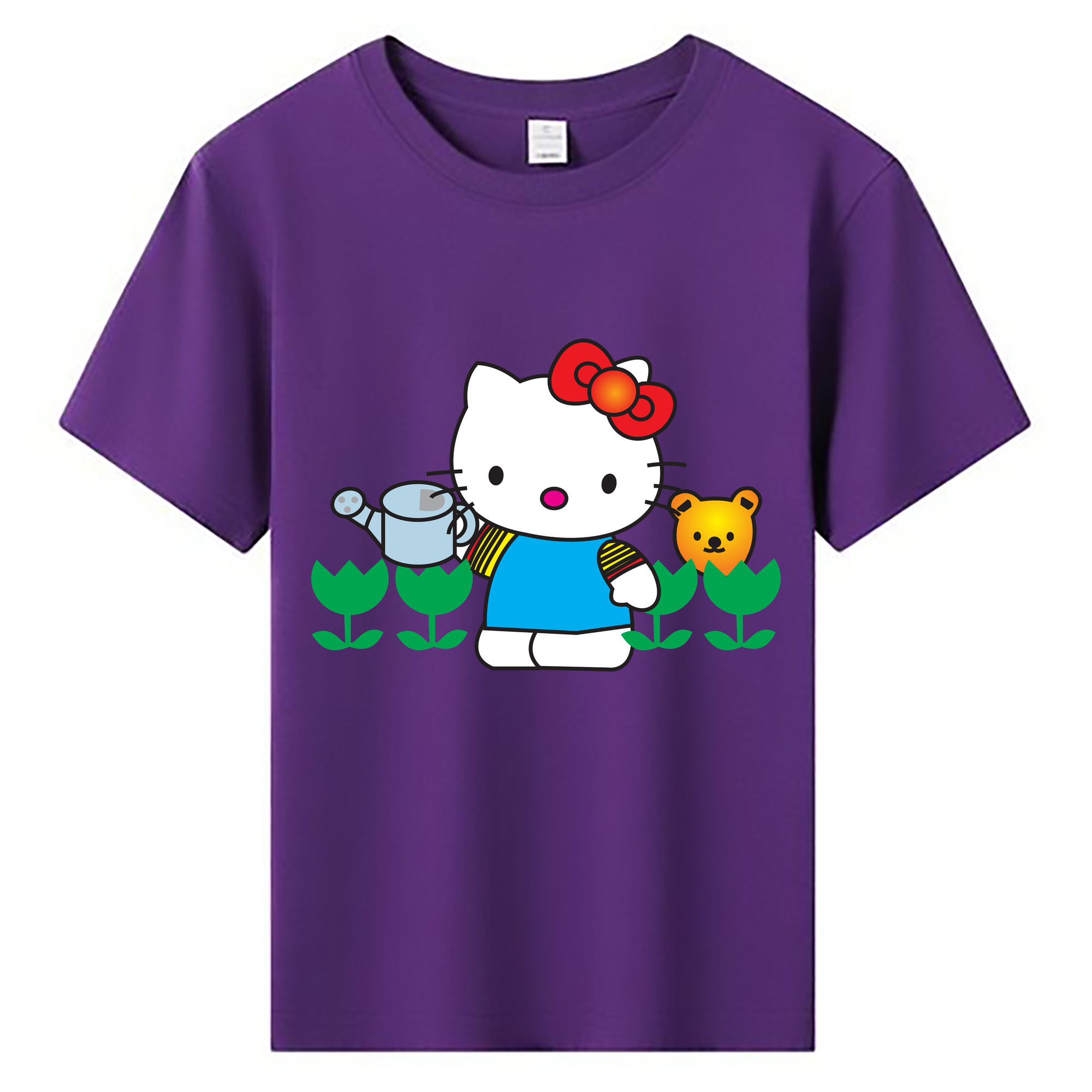 （画像用） Hello Kitty ハローキティ 綿100％キッズTシャツ（フロントプリント）
