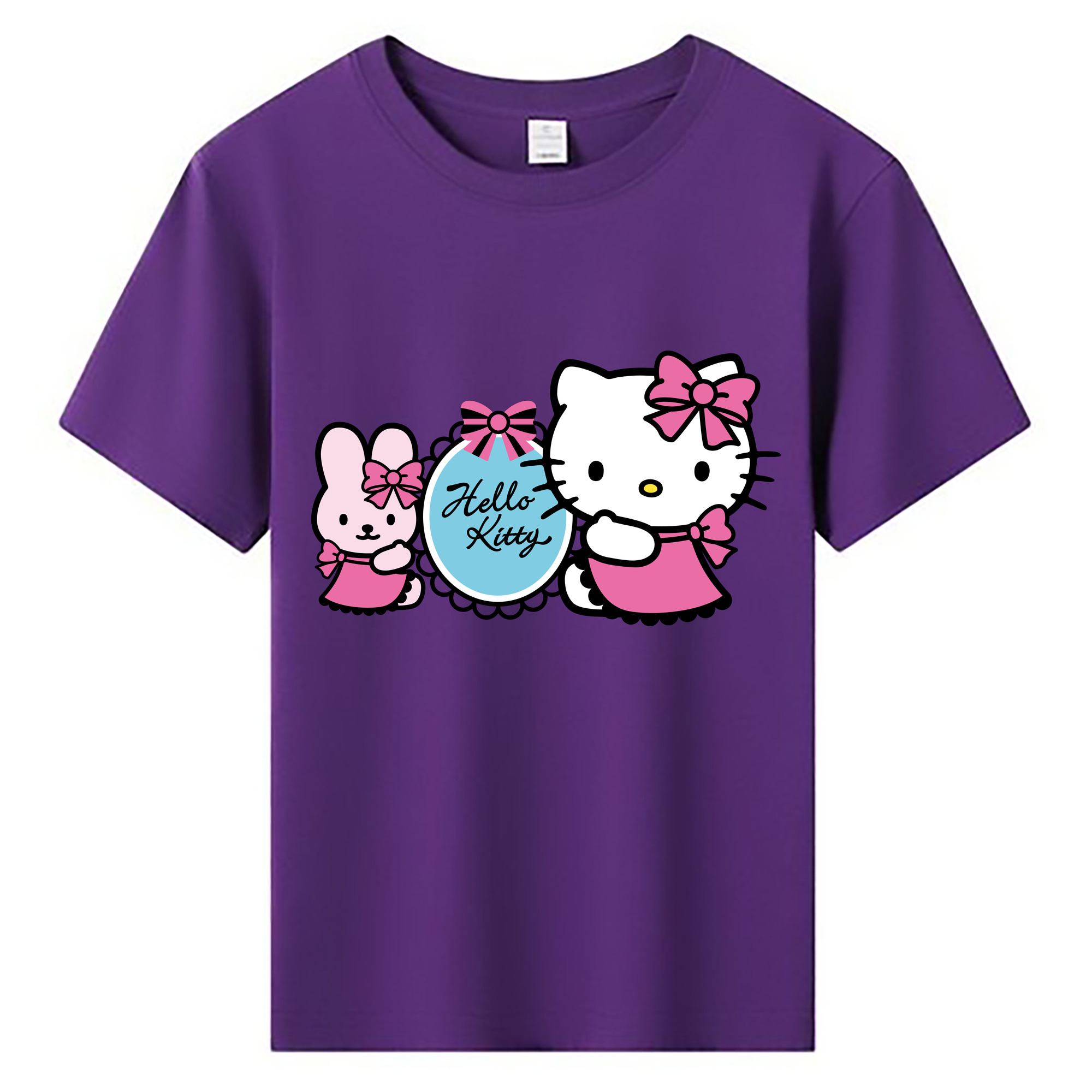 （画像用） Hello Kitty ハローキティ 綿100％キッズTシャツ（フロントプリント）