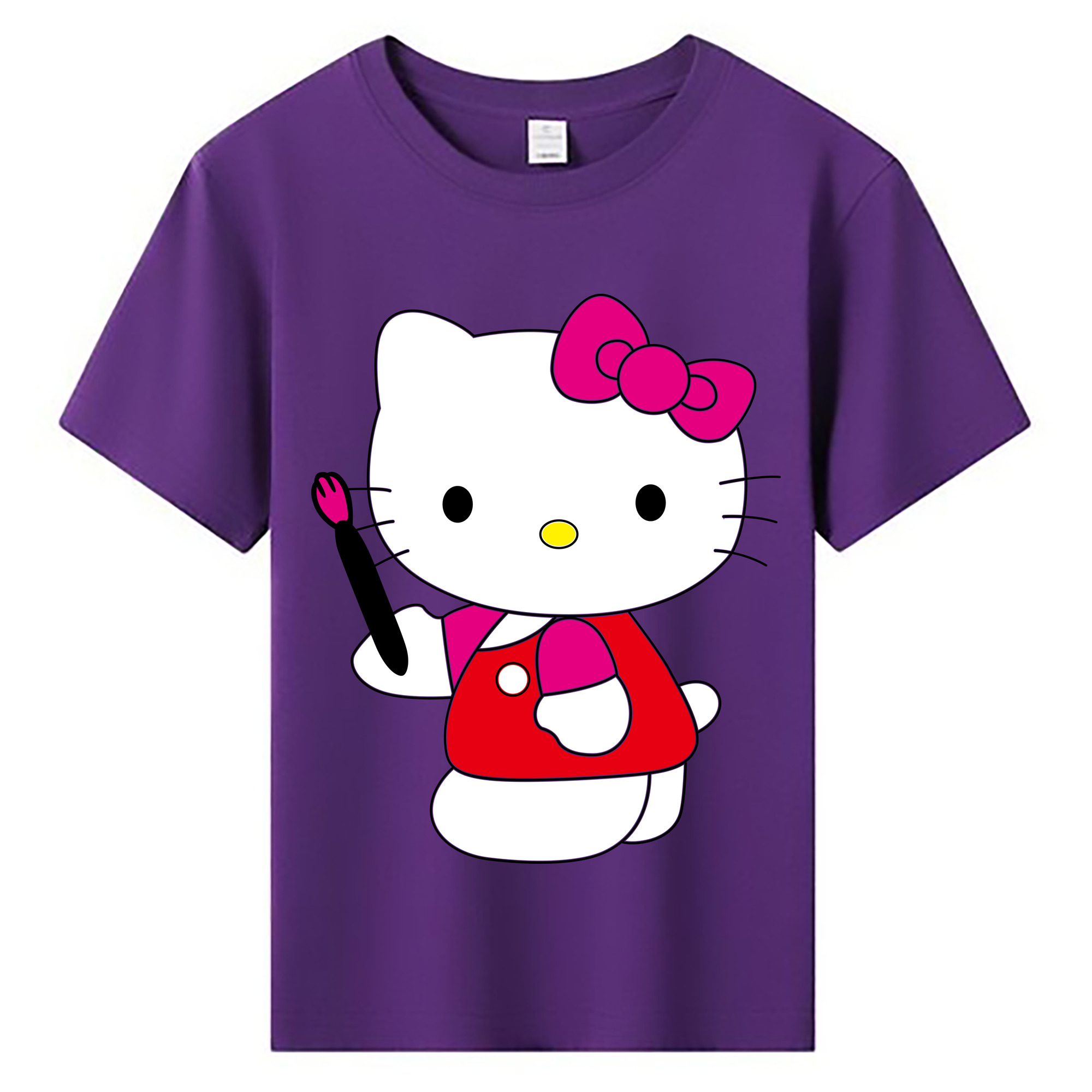 （画像用） Hello Kitty ハローキティ 綿100％キッズTシャツ（フロントプリント）