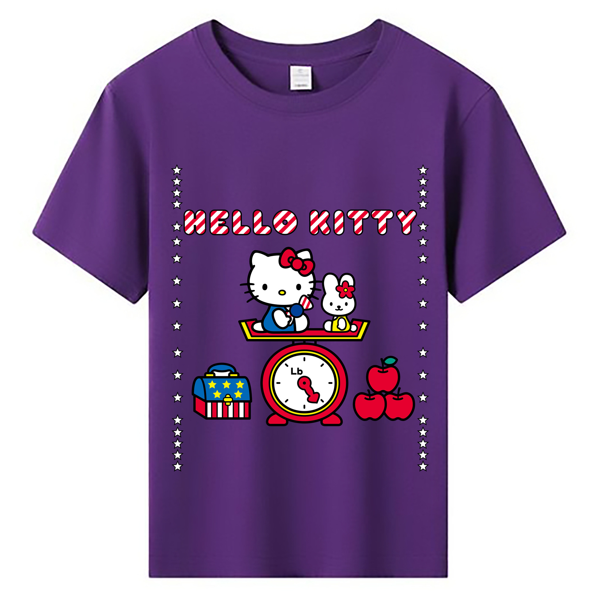 （画像用） Hello Kitty ハローキティ 綿100％キッズTシャツ（フロントプリント）