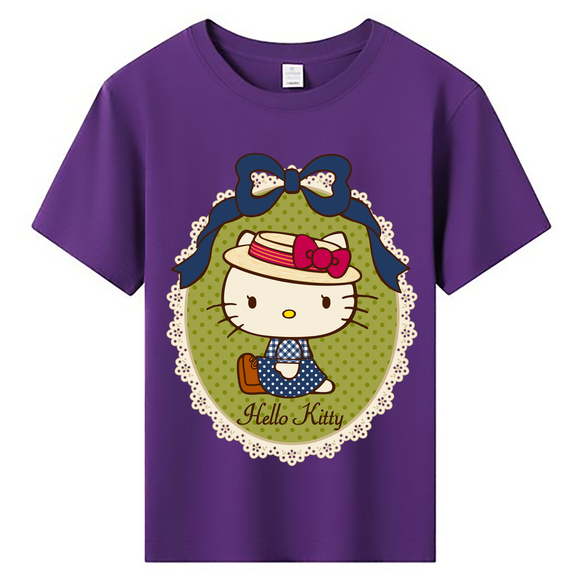（画像用） Hello Kitty ハローキティ 綿100％キッズTシャツ（フロントプリント）