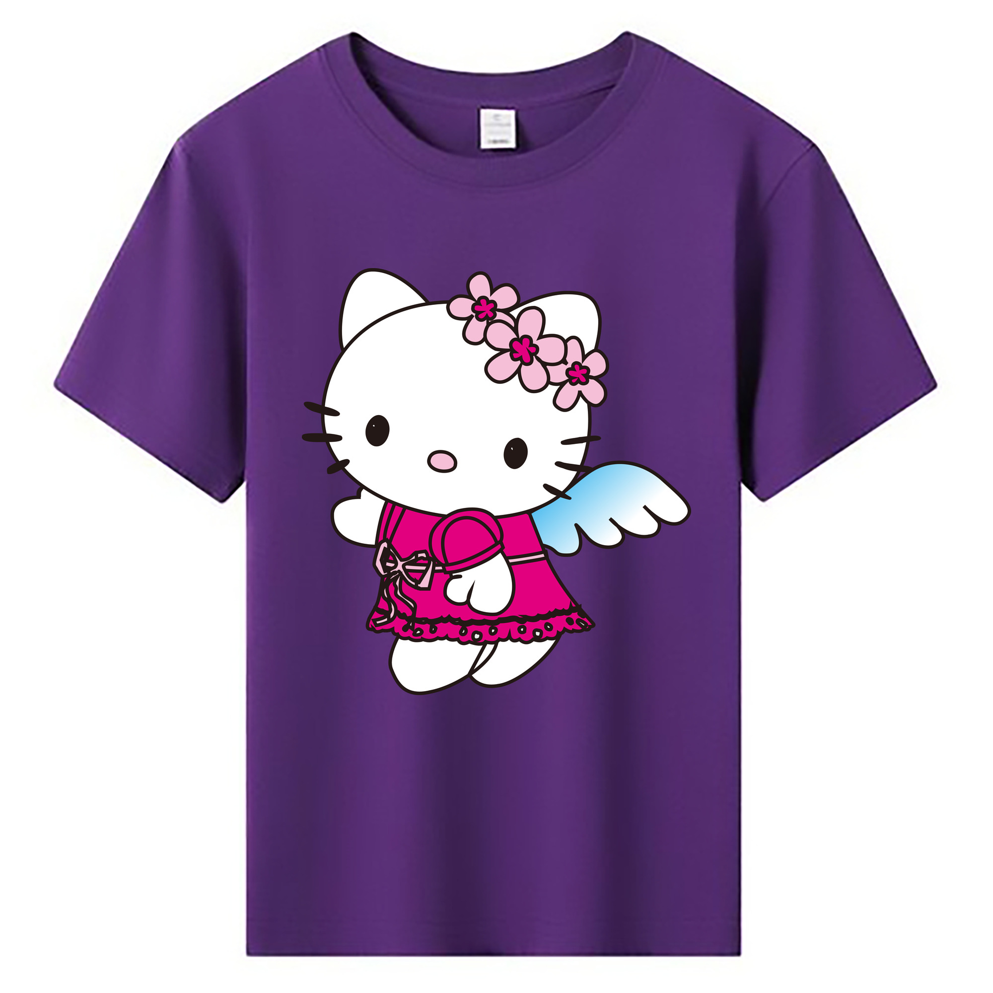 （画像用） Hello Kitty ハローキティ 綿100％キッズTシャツ（フロントプリント）