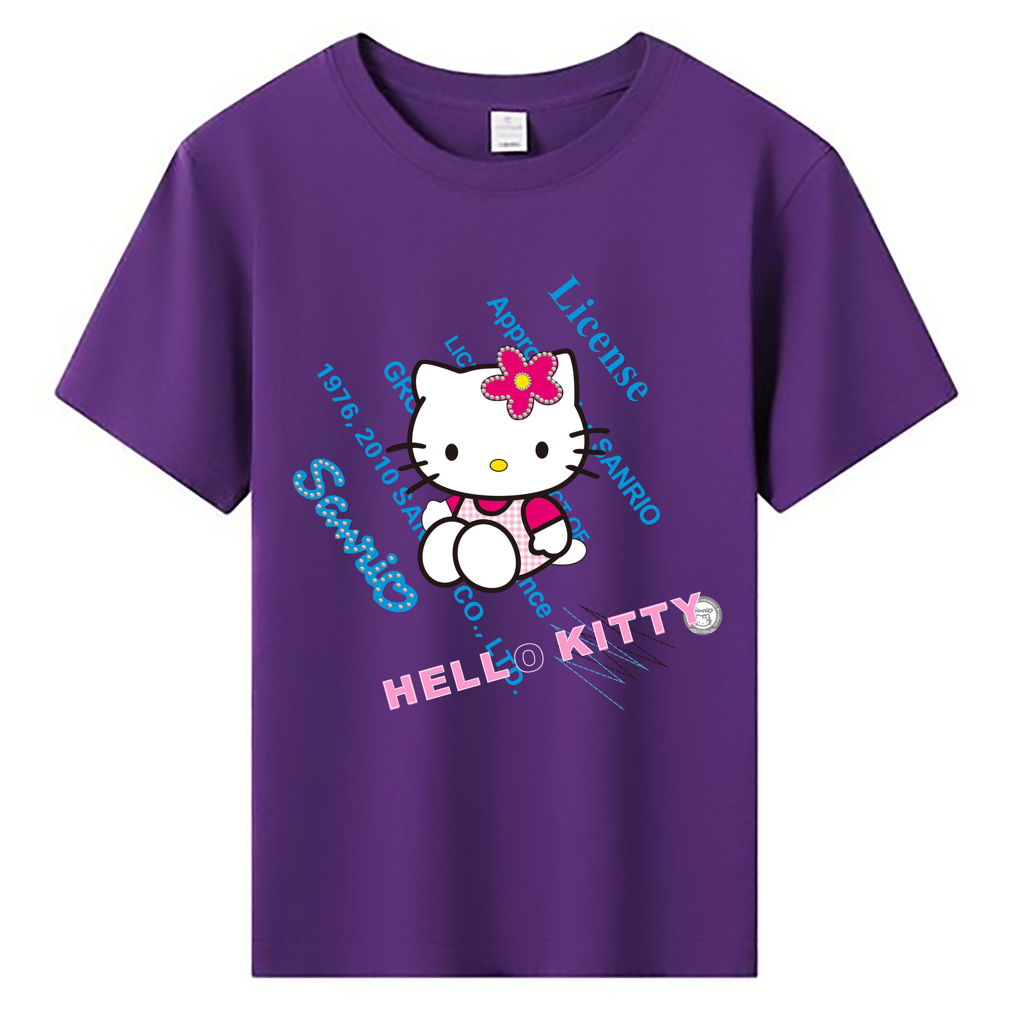 （画像用） Hello Kitty ハローキティ 綿100％キッズTシャツ（フロントプリント）