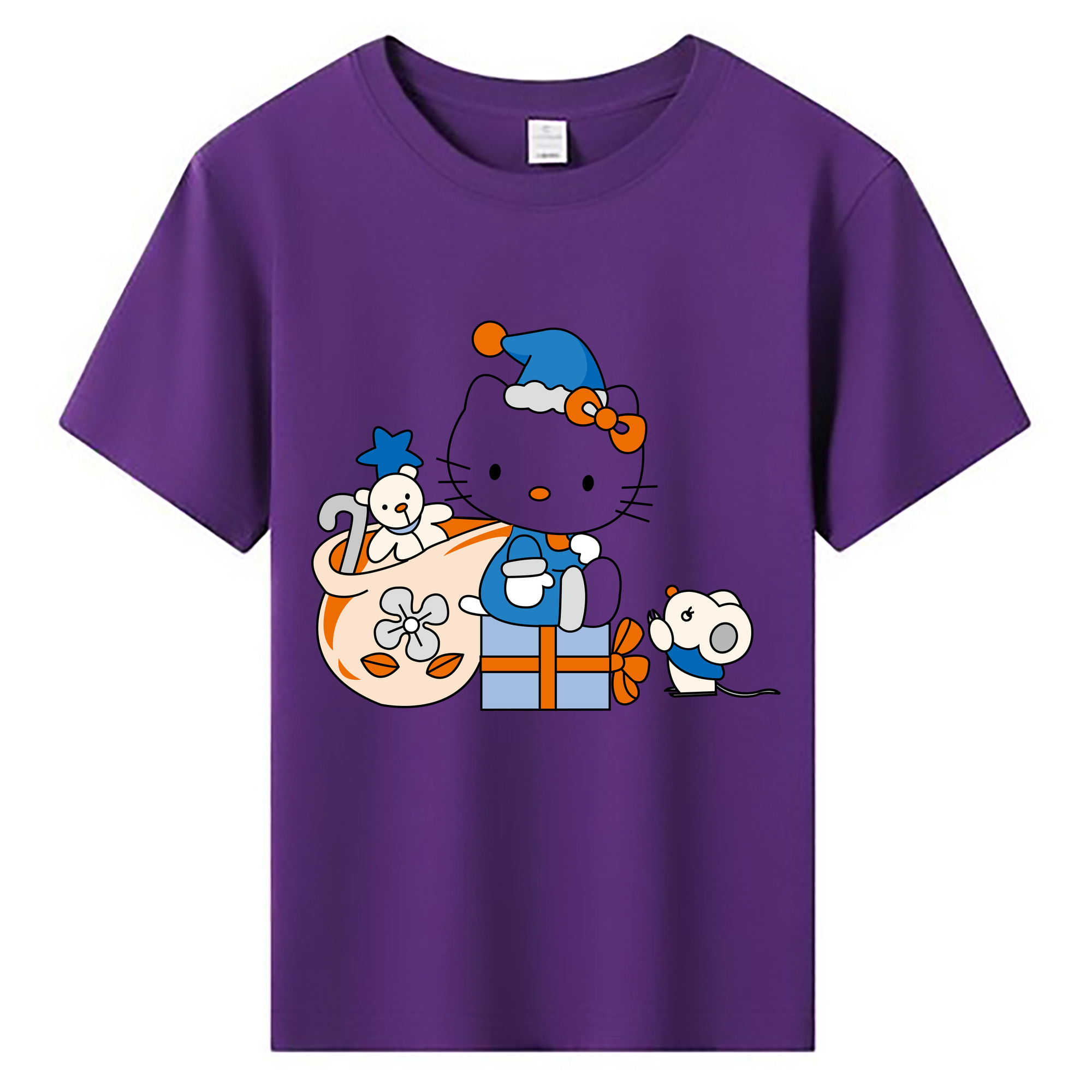 （画像用） Hello Kitty ハローキティ 綿100％キッズTシャツ（フロントプリント）