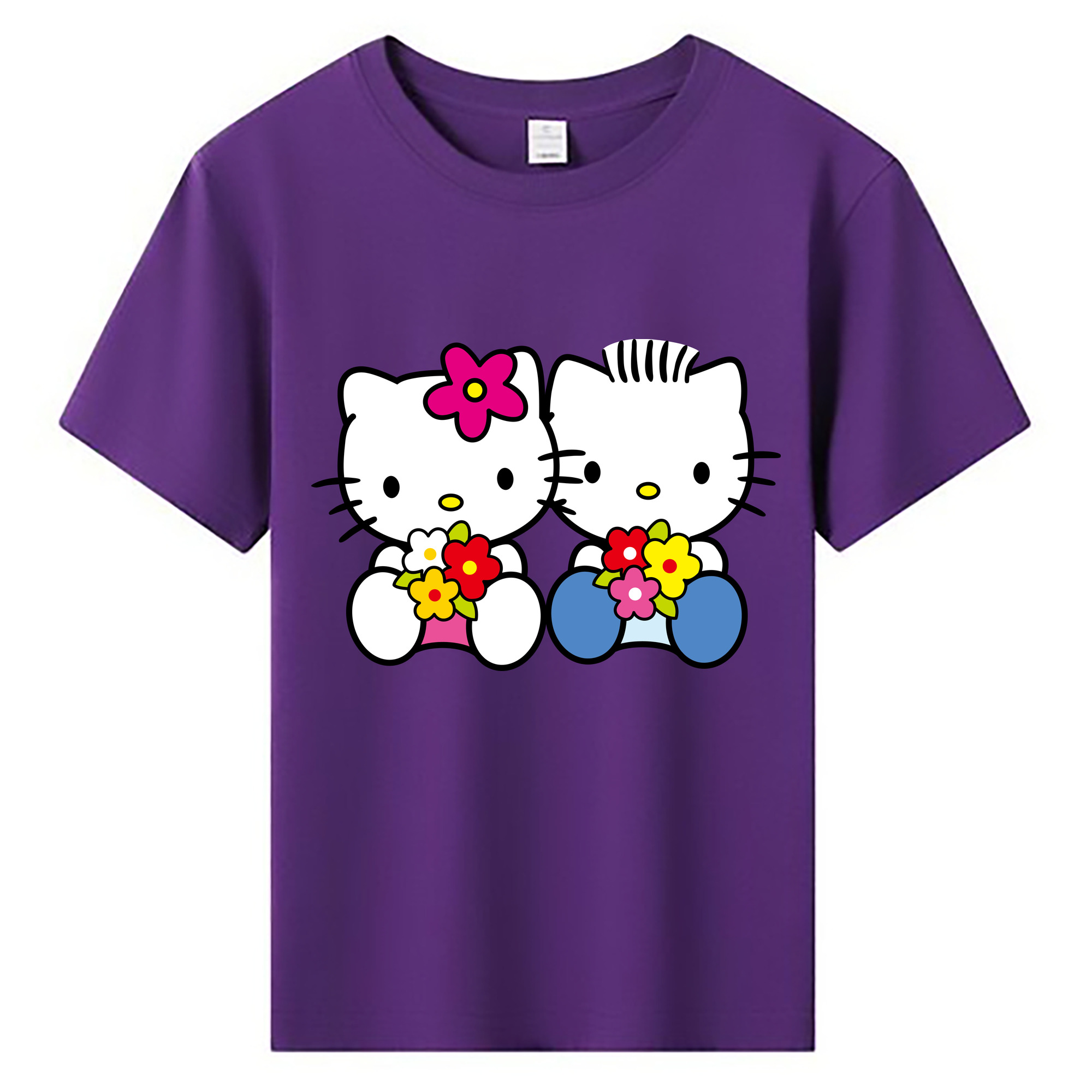 （画像用） Hello Kitty ハローキティ 綿100％キッズTシャツ（フロントプリント）