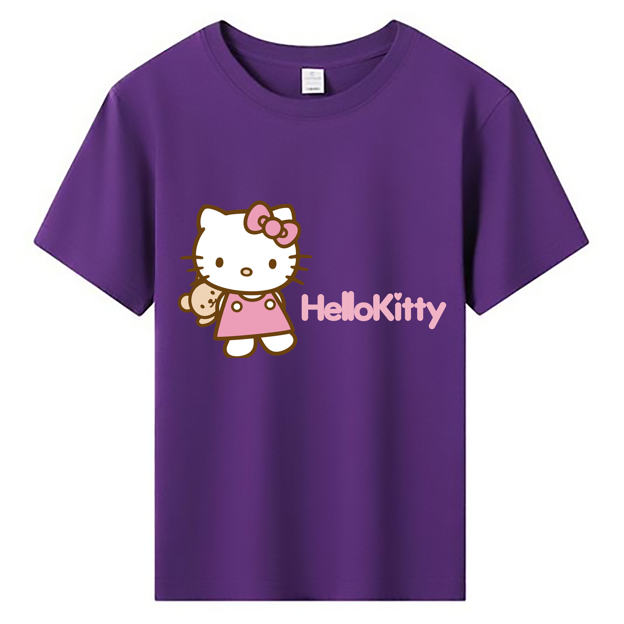 （画像用） Hello Kitty ハローキティ 綿100％キッズTシャツ（フロントプリント）