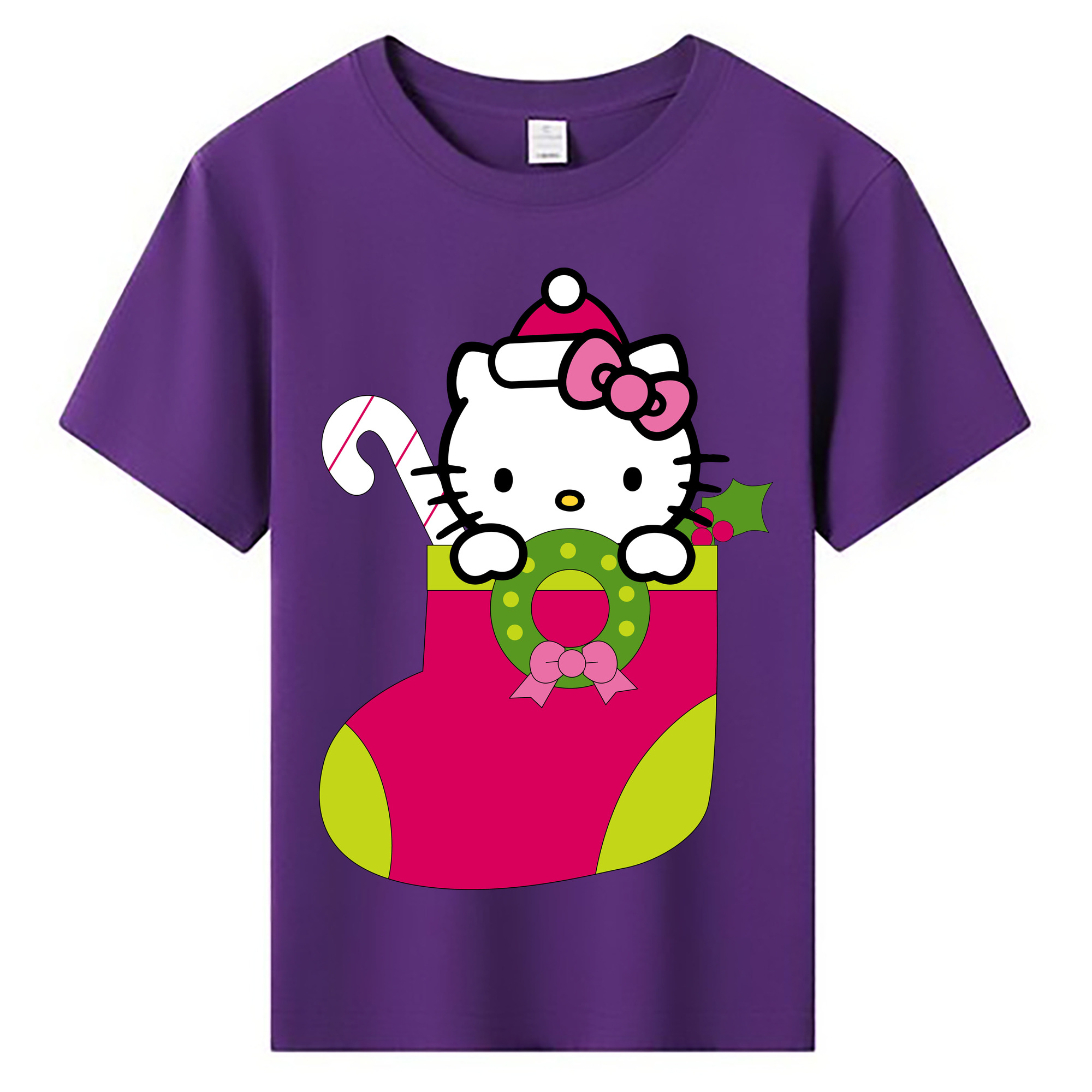 （画像用） Hello Kitty ハローキティ 綿100％キッズTシャツ（フロントプリント）