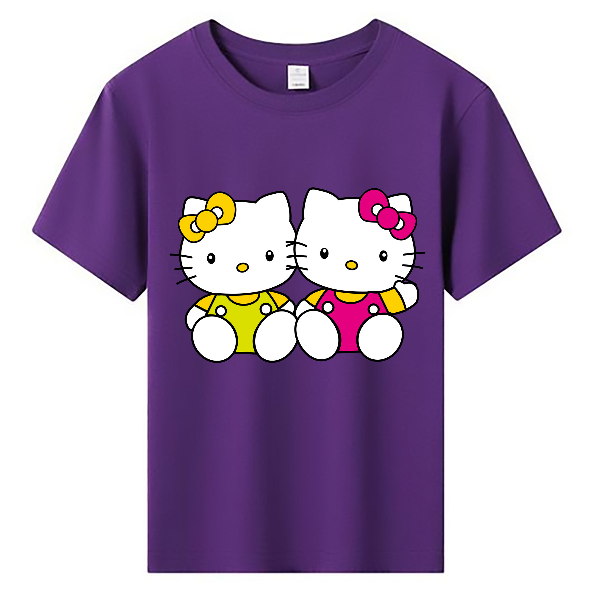 （画像用） Hello Kitty ハローキティ 綿100％キッズTシャツ（フロントプリント）