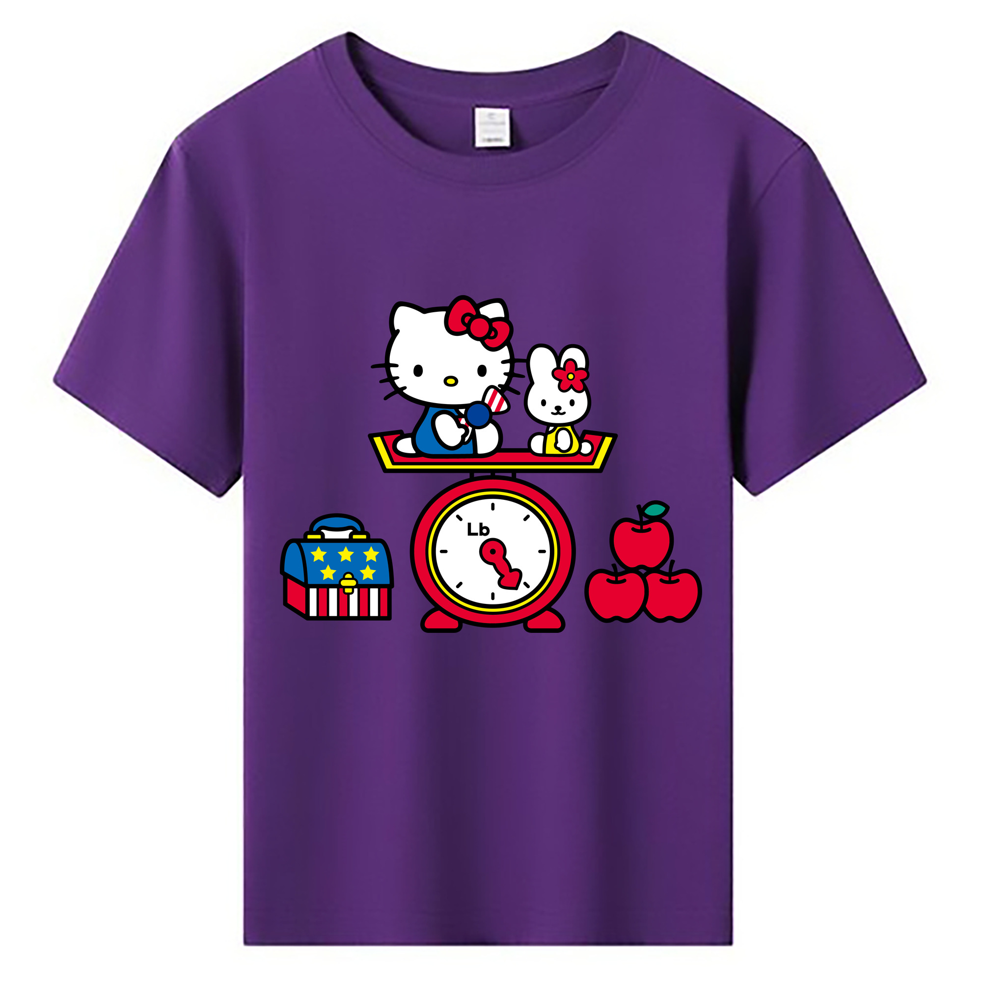 （画像用） Hello Kitty ハローキティ 綿100％キッズTシャツ（フロントプリント）