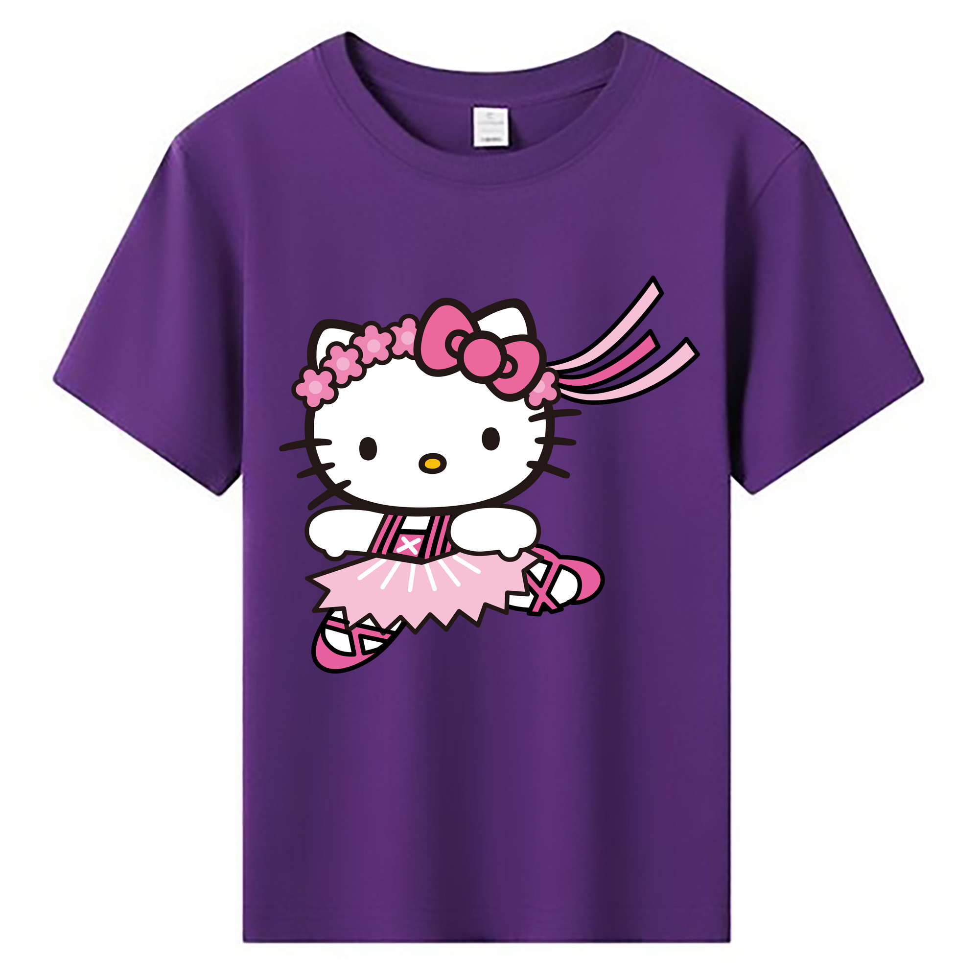 （画像用） Hello Kitty ハローキティ 綿100％キッズTシャツ（フロントプリント）