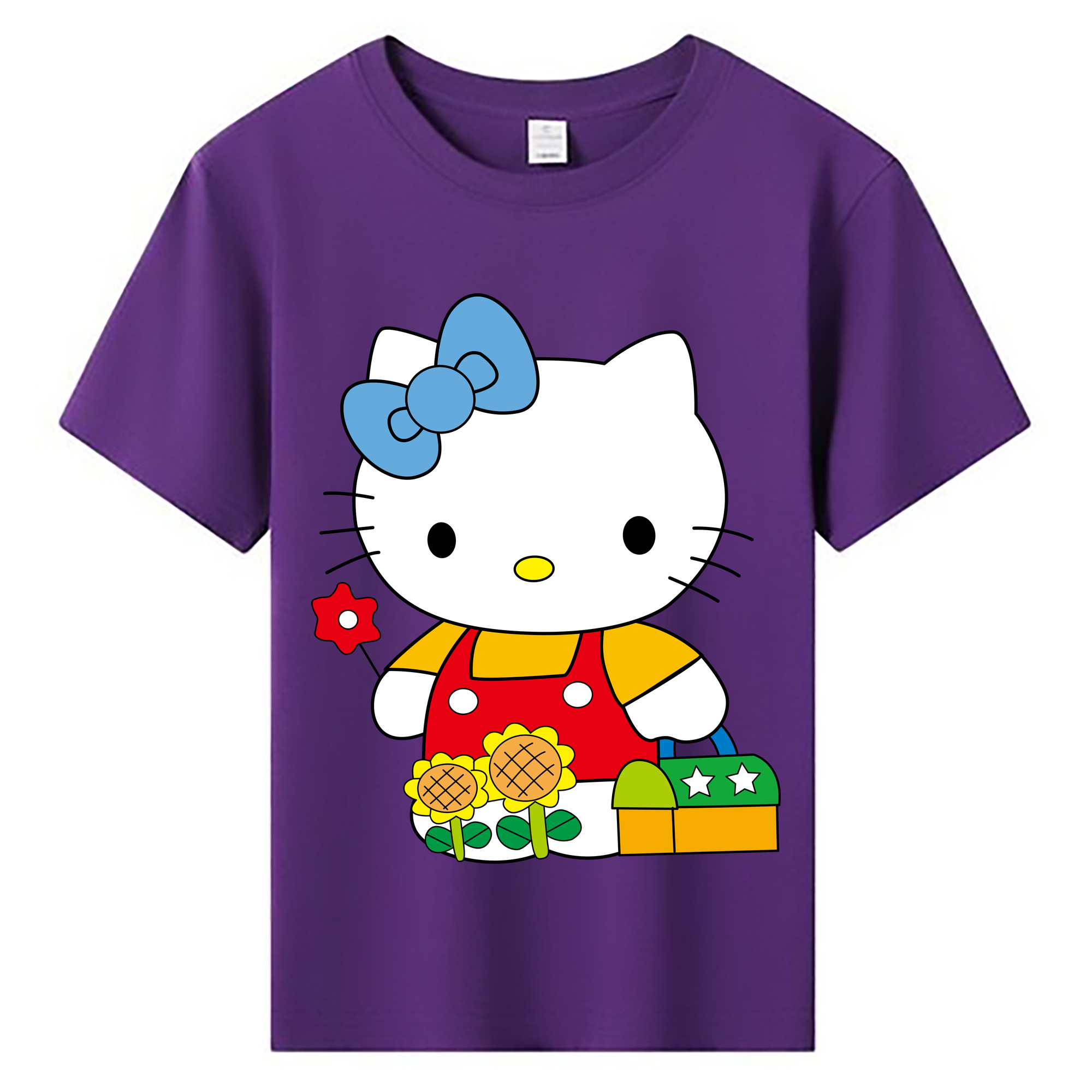 （画像用） Hello Kitty ハローキティ 綿100％キッズTシャツ（フロントプリント）