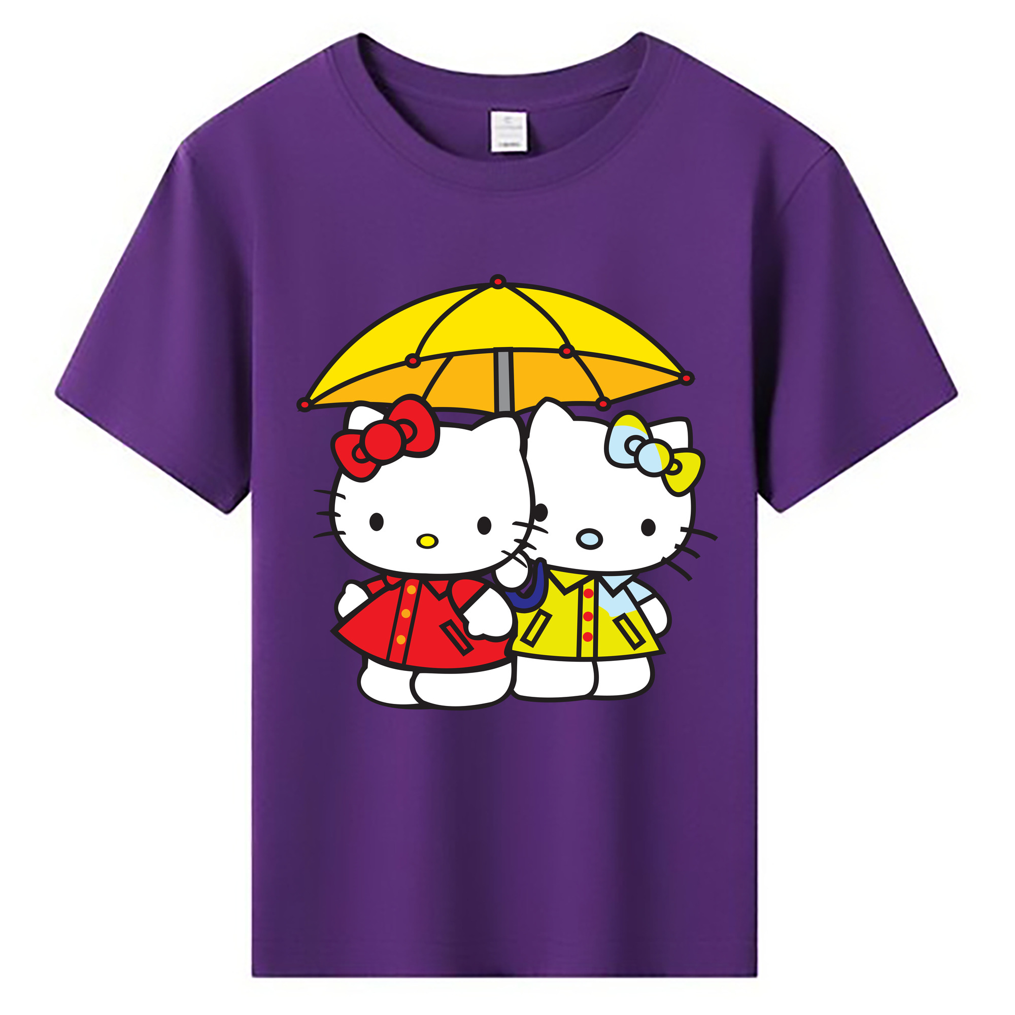 （画像用） Hello Kitty ハローキティ 綿100％キッズTシャツ（フロントプリント）
