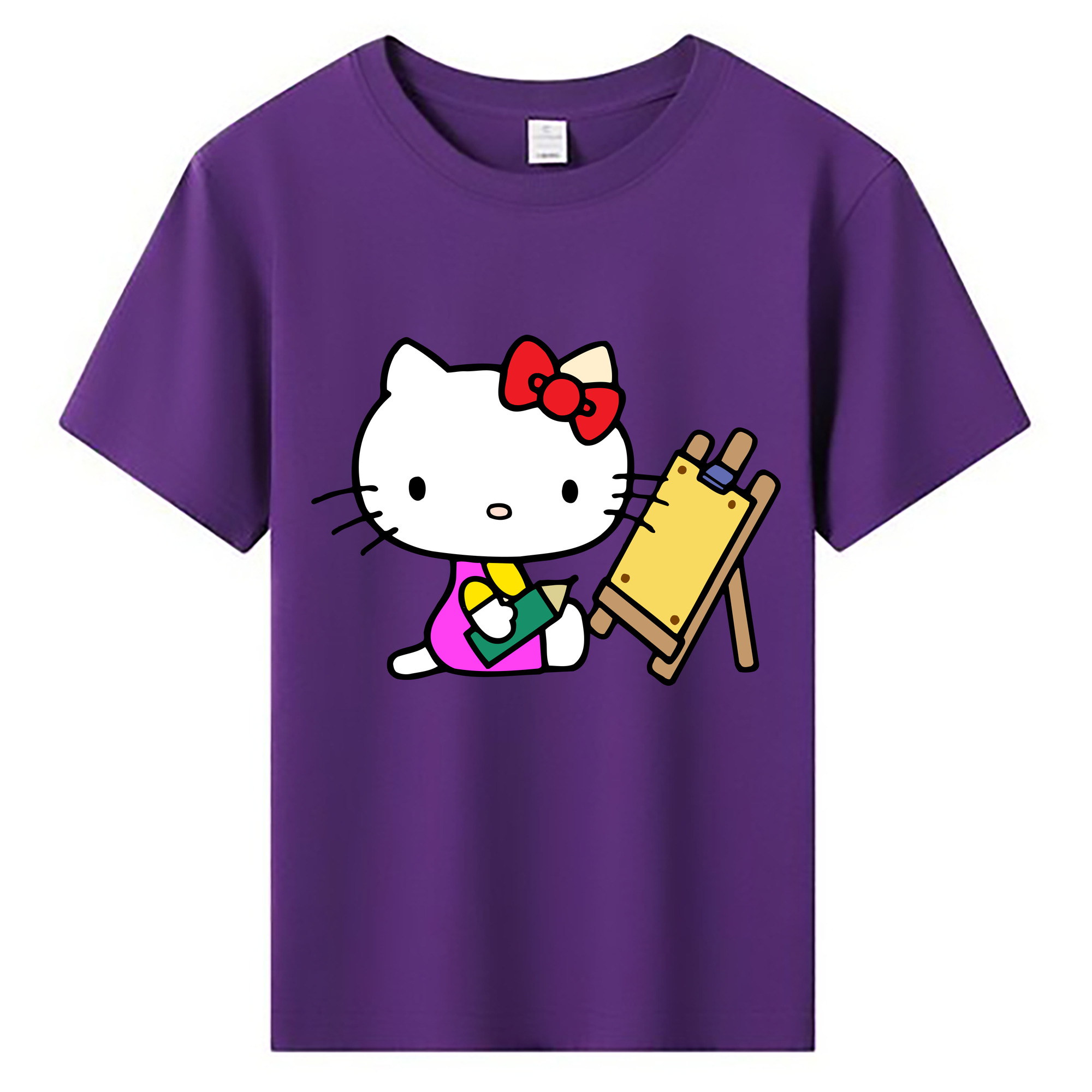 （画像用） Hello Kitty ハローキティ 綿100％キッズTシャツ（フロントプリント）
