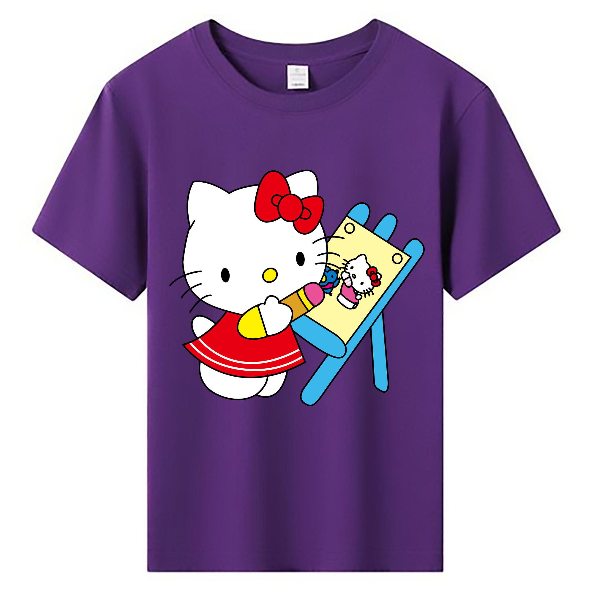 （画像用） Hello Kitty ハローキティ 綿100％キッズTシャツ（フロントプリント）