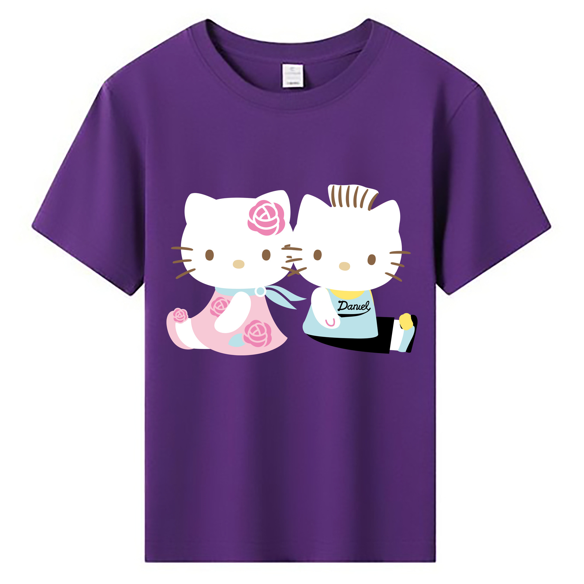 （画像用） Hello Kitty ハローキティ 綿100％キッズTシャツ（フロントプリント）