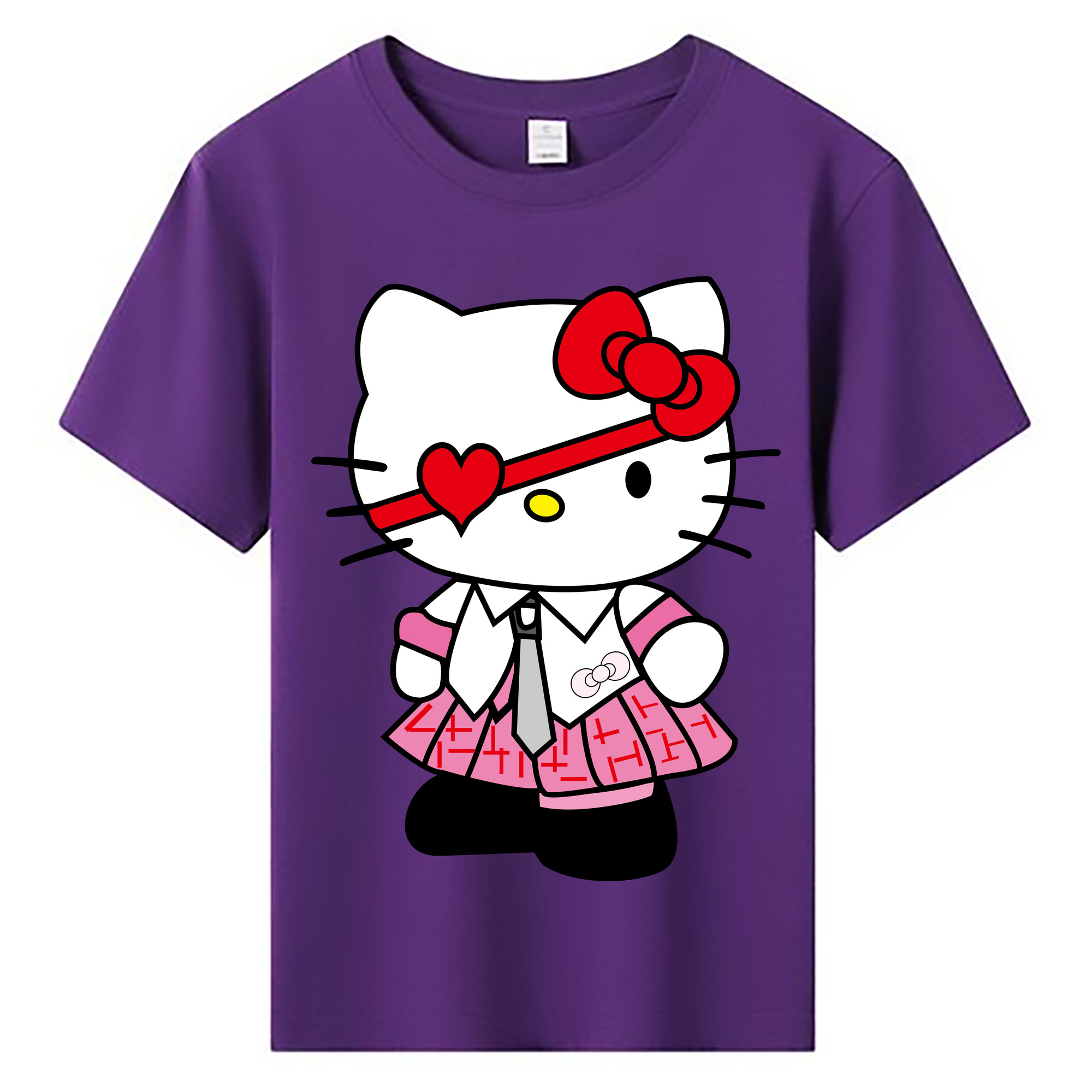 （画像用） Hello Kitty ハローキティ 綿100％キッズTシャツ（フロントプリント）