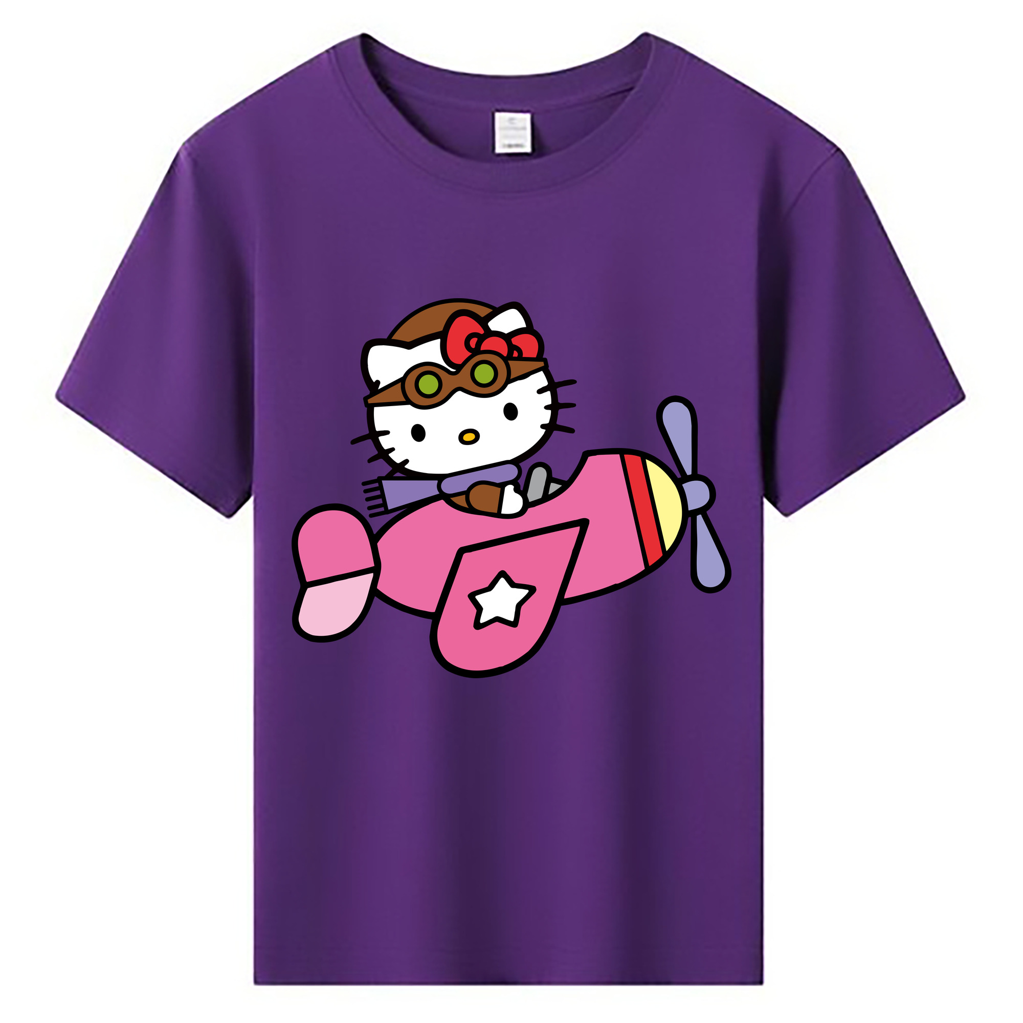 （画像用） Hello Kitty ハローキティ 綿100％キッズTシャツ（フロントプリント）