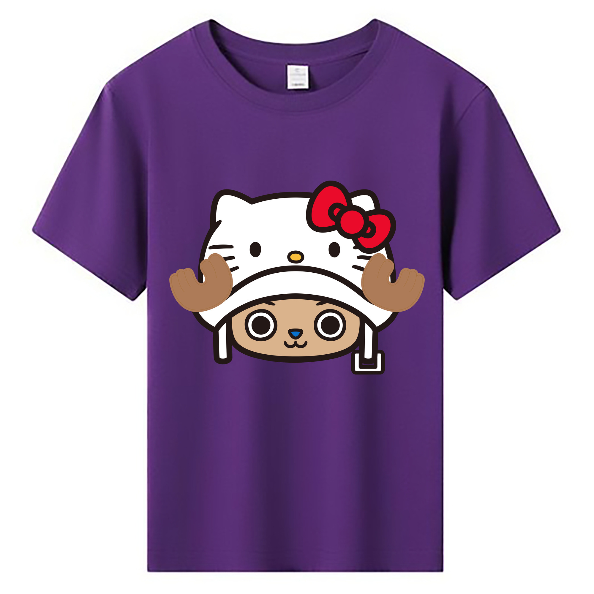 （画像用） Hello Kitty ハローキティ 綿100％キッズTシャツ（フロントプリント）