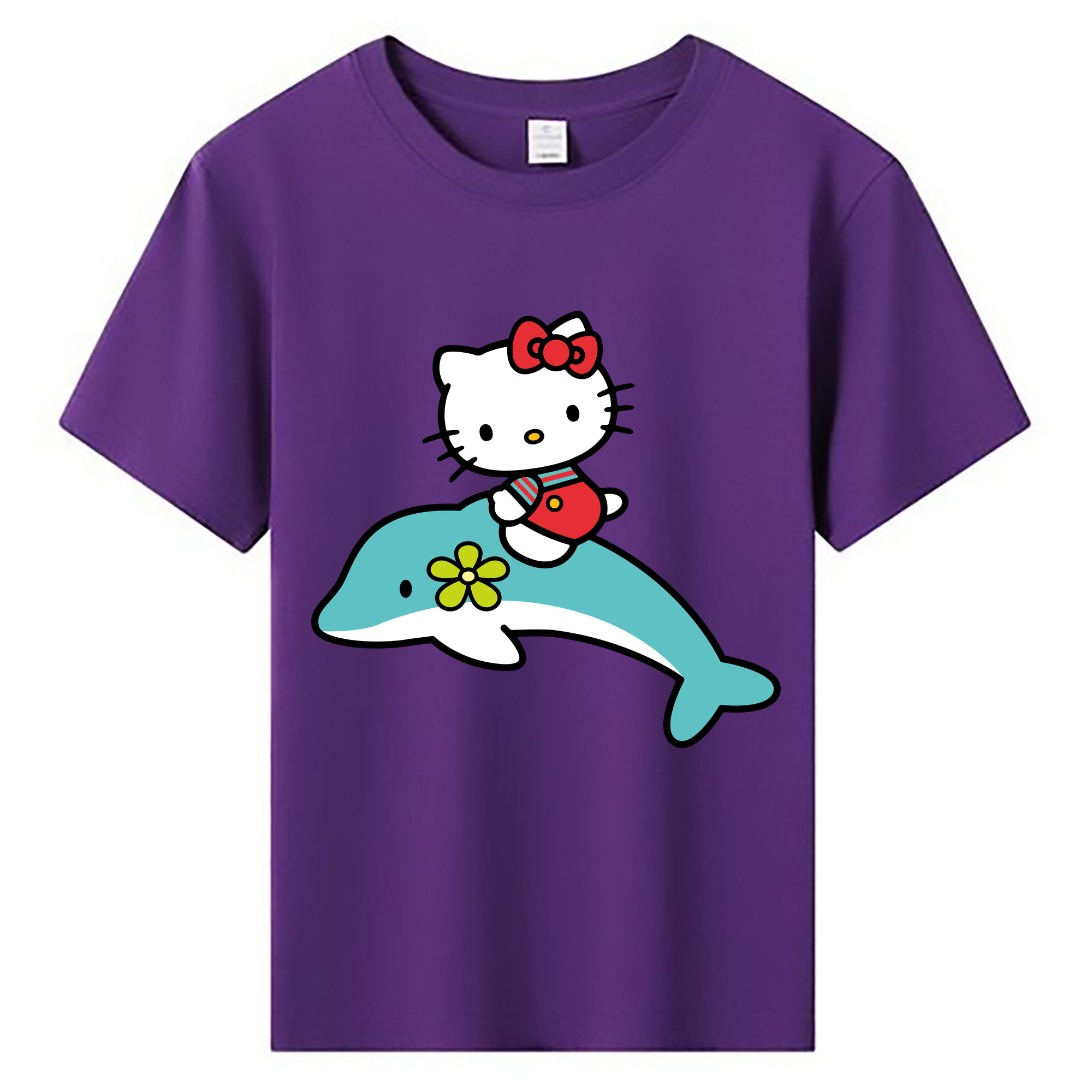 （画像用） Hello Kitty ハローキティ 綿100％キッズTシャツ（フロントプリント）