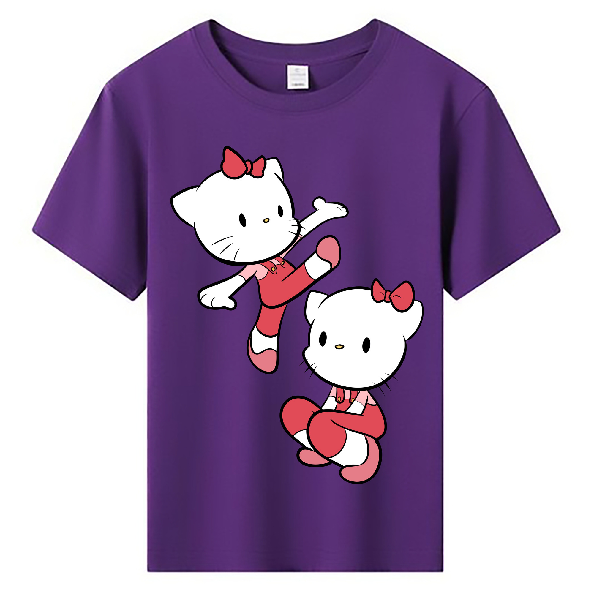 （画像用） Hello Kitty ハローキティ 綿100％キッズTシャツ（フロントプリント）