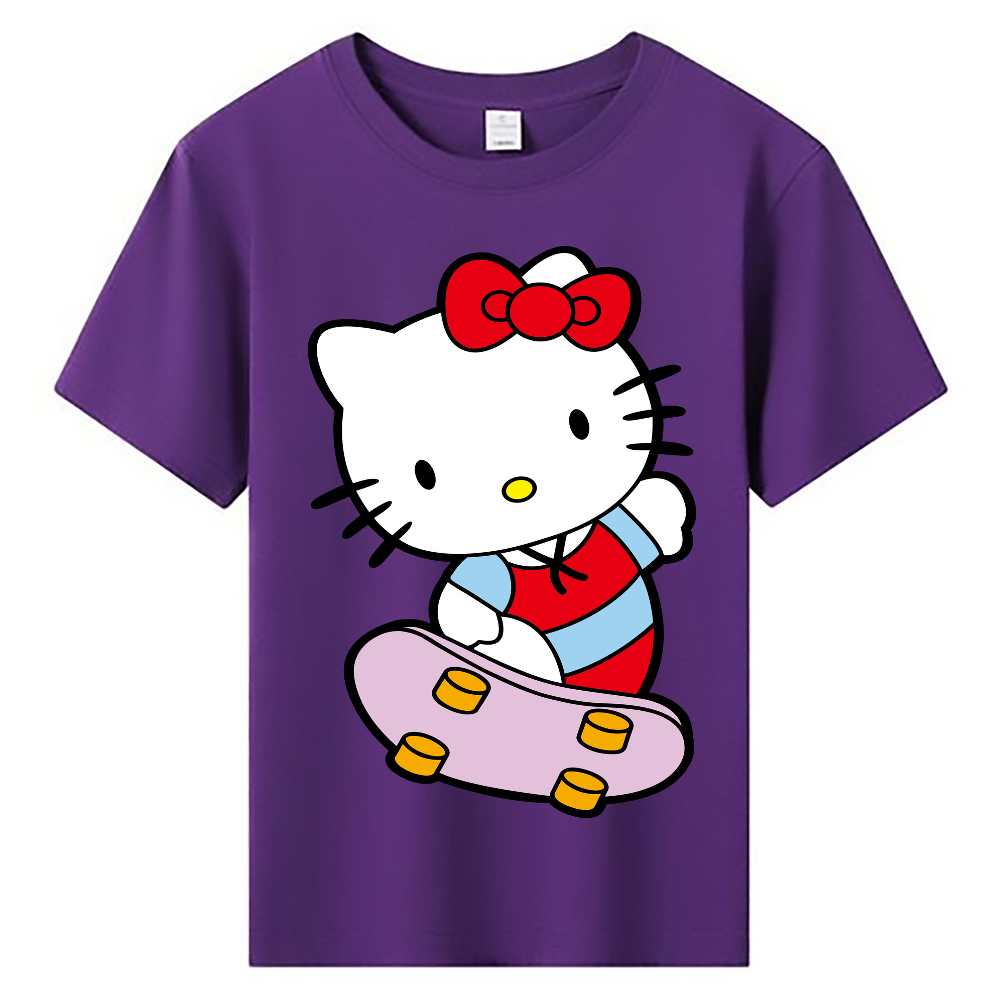 （画像用） Hello Kitty ハローキティ 綿100％キッズTシャツ（フロントプリント）