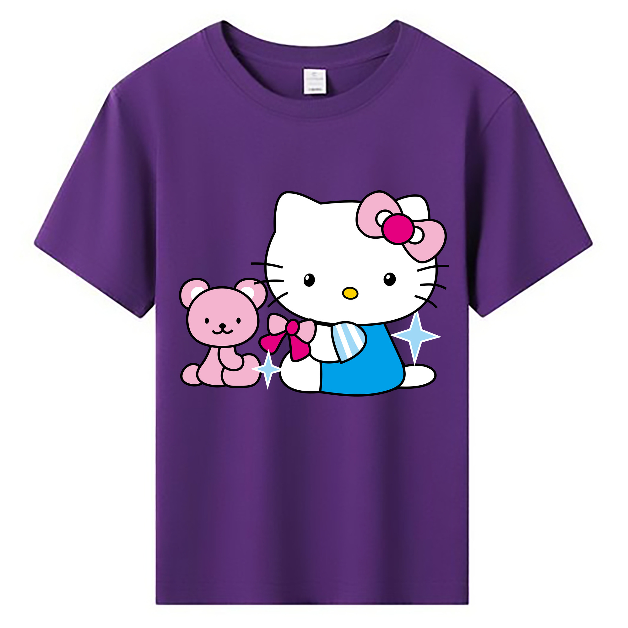 （画像用） Hello Kitty ハローキティ 綿100％キッズTシャツ（フロントプリント）