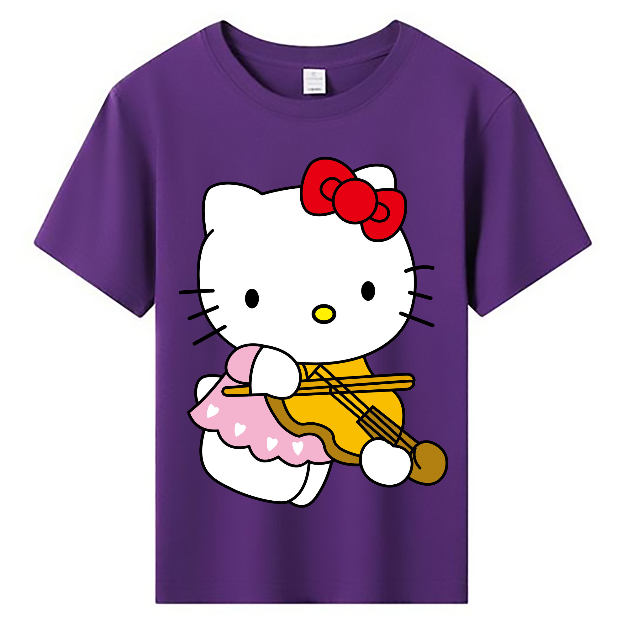 （画像用） Hello Kitty ハローキティ 綿100％キッズTシャツ（フロントプリント）