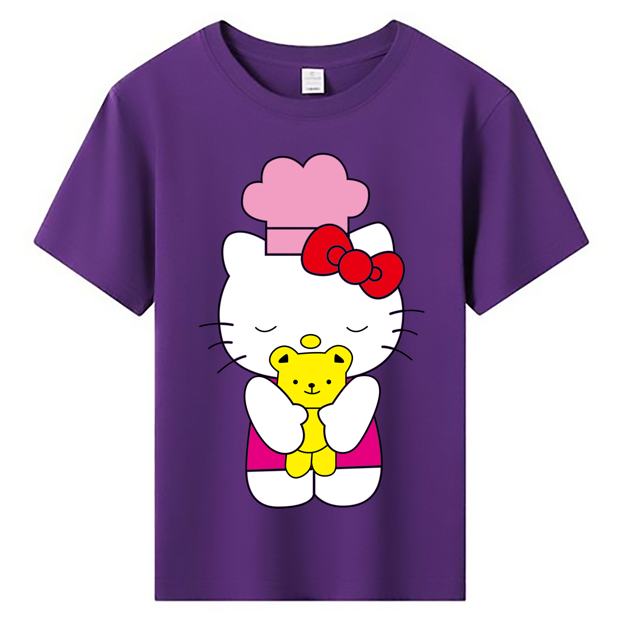 （画像用） Hello Kitty ハローキティ 綿100％キッズTシャツ（フロントプリント）