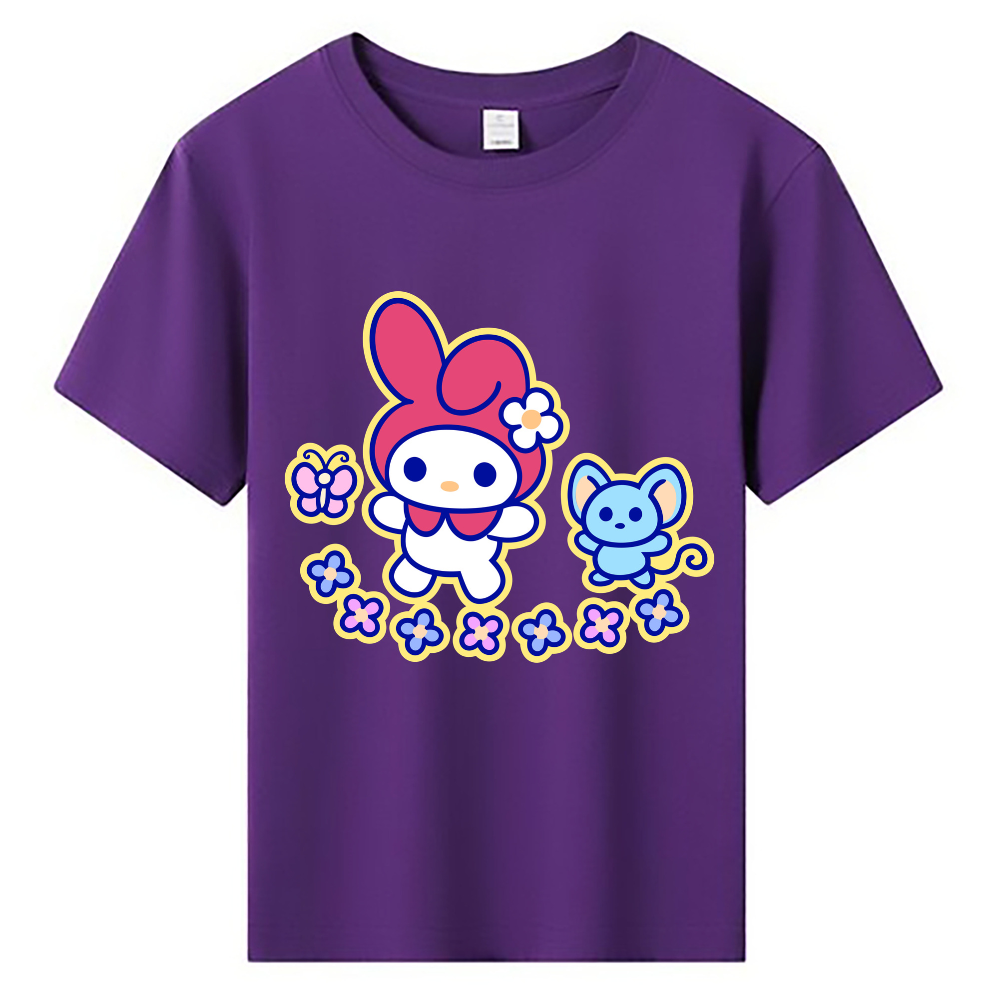 （画像用） Hello Kitty ハローキティ 綿100％キッズTシャツ（フロントプリント）