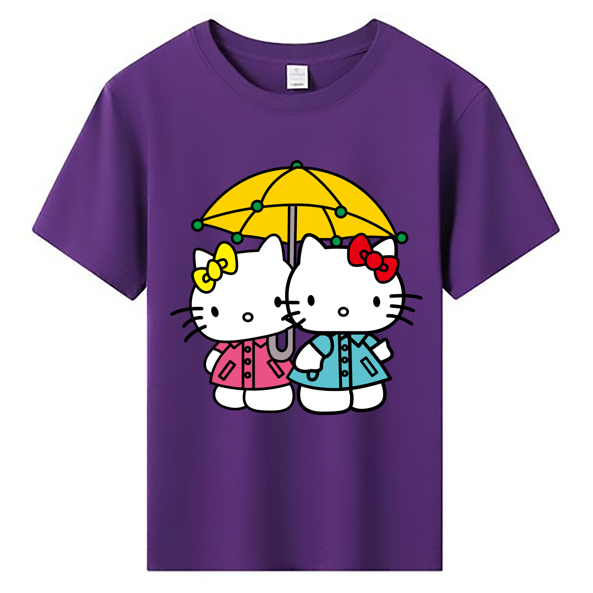 （画像用） Hello Kitty ハローキティ 綿100％キッズTシャツ（フロントプリント）