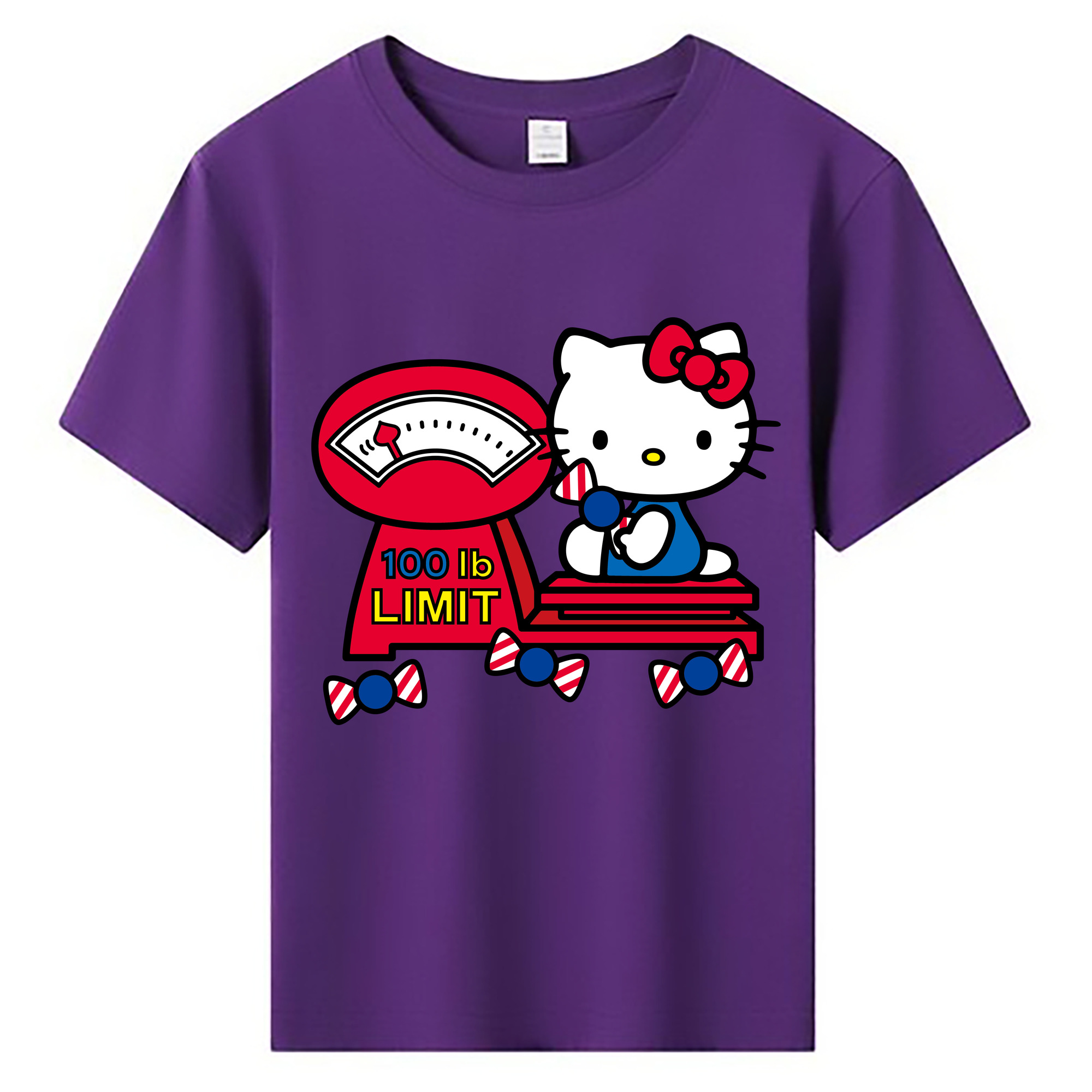 （画像用） Hello Kitty ハローキティ 綿100％キッズTシャツ（フロントプリント）