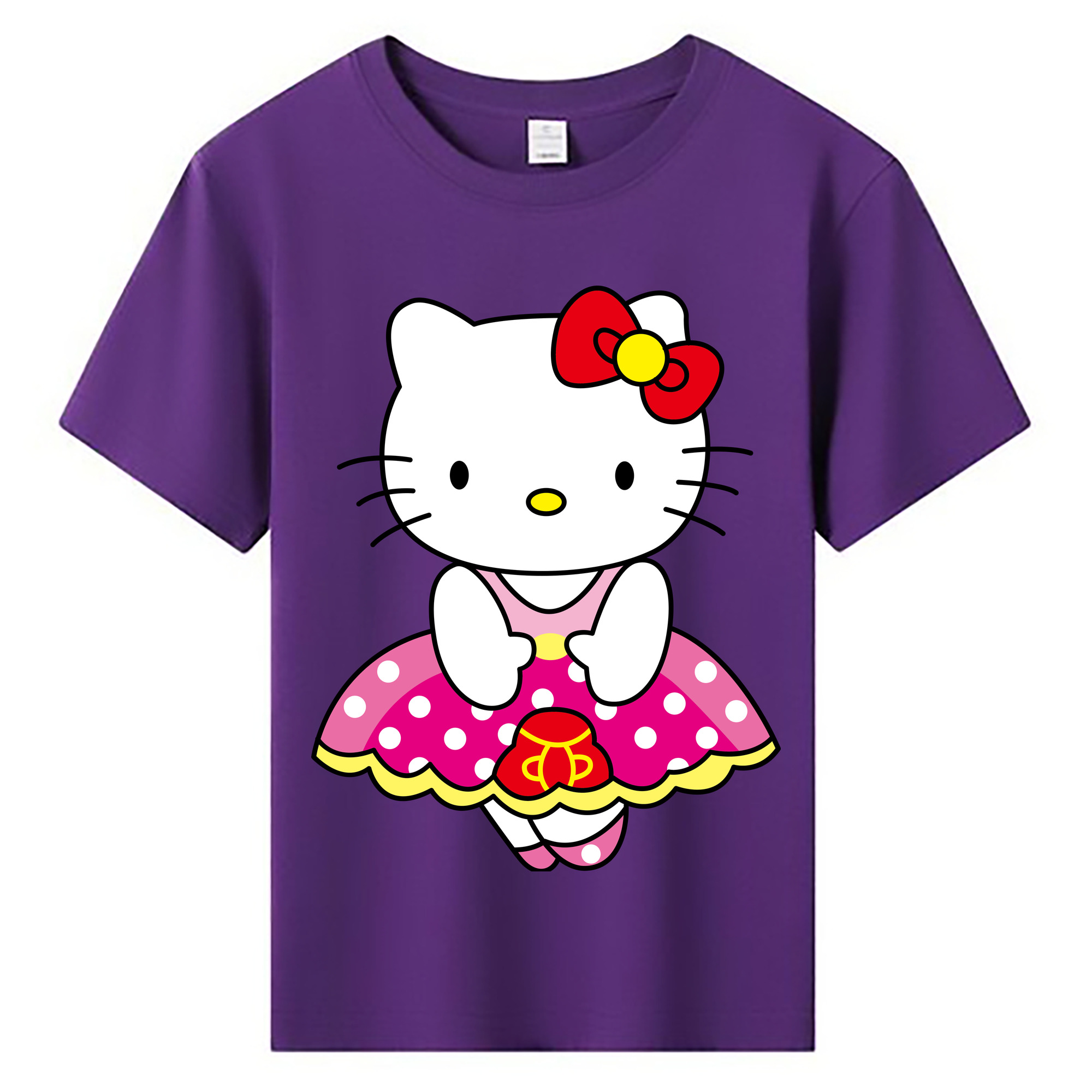 （画像用） Hello Kitty ハローキティ 綿100％キッズTシャツ（フロントプリント）