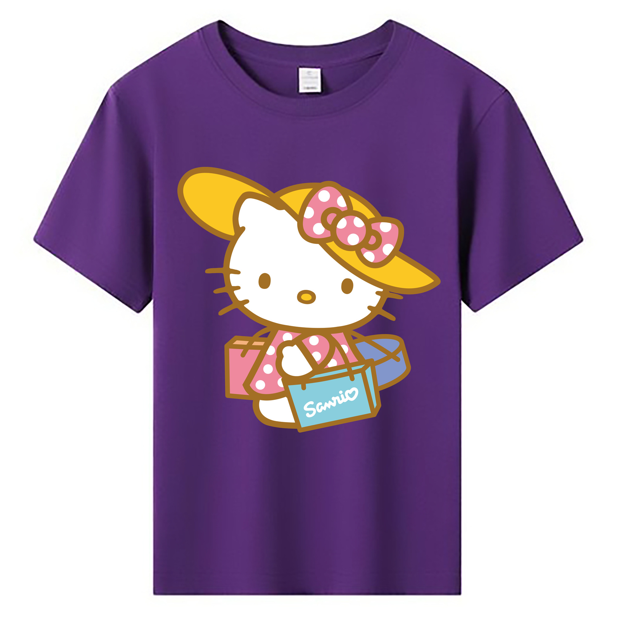 （画像用） Hello Kitty ハローキティ 綿100％キッズTシャツ（フロントプリント）