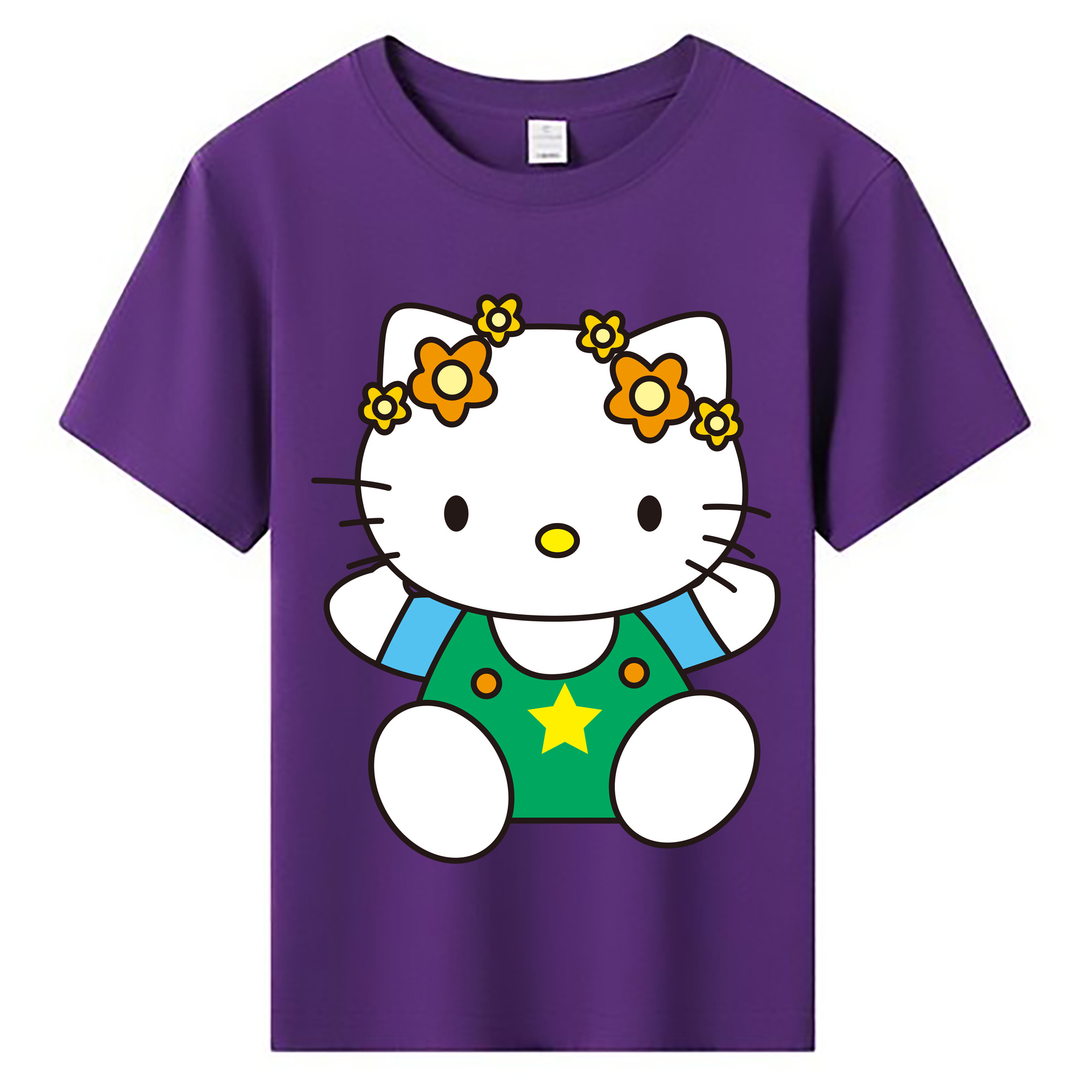 （画像用） Hello Kitty ハローキティ 綿100％キッズTシャツ（フロントプリント）