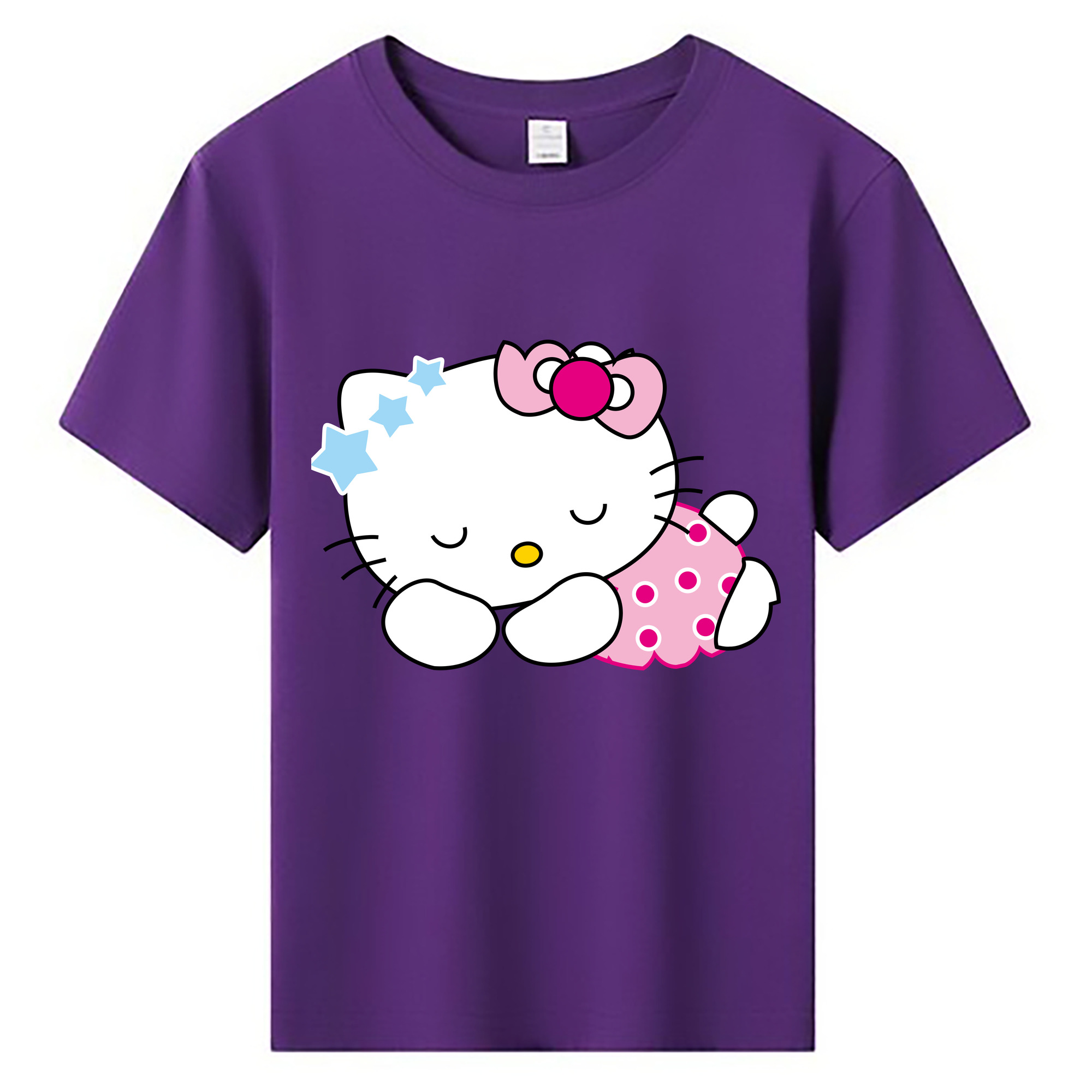 （画像用） Hello Kitty ハローキティ 綿100％キッズTシャツ（フロントプリント）
