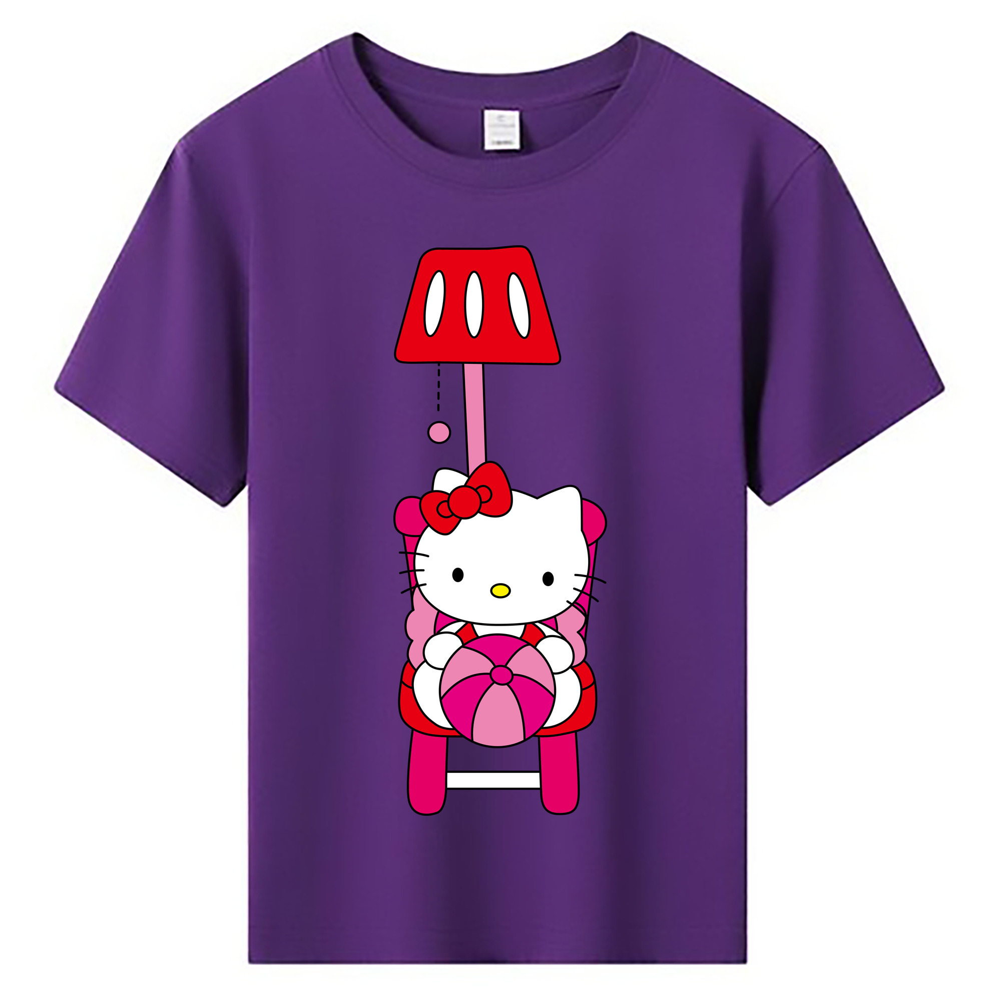 （画像用） Hello Kitty ハローキティ 綿100％キッズTシャツ（フロントプリント）