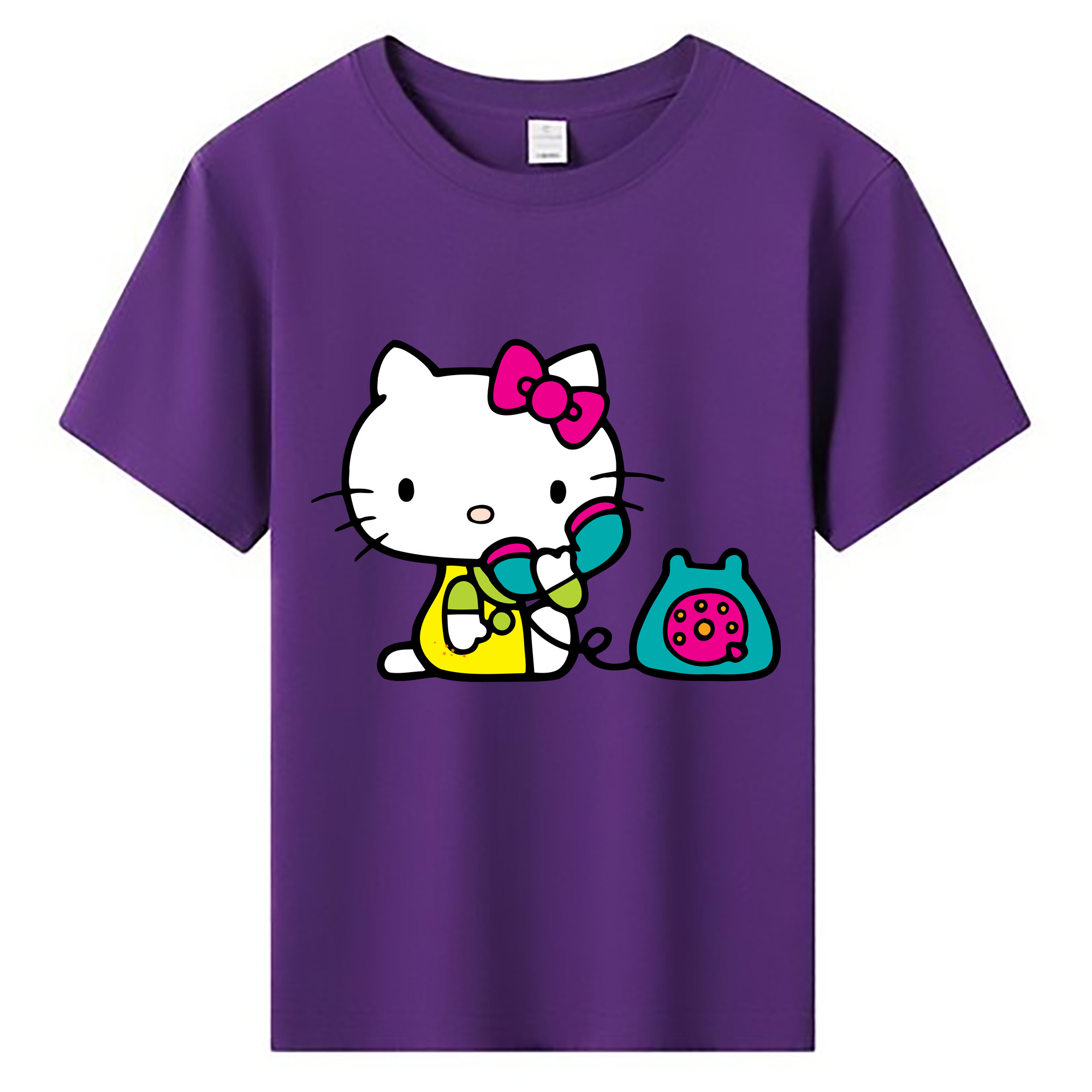 （画像用） Hello Kitty ハローキティ 綿100％キッズTシャツ（フロントプリント）