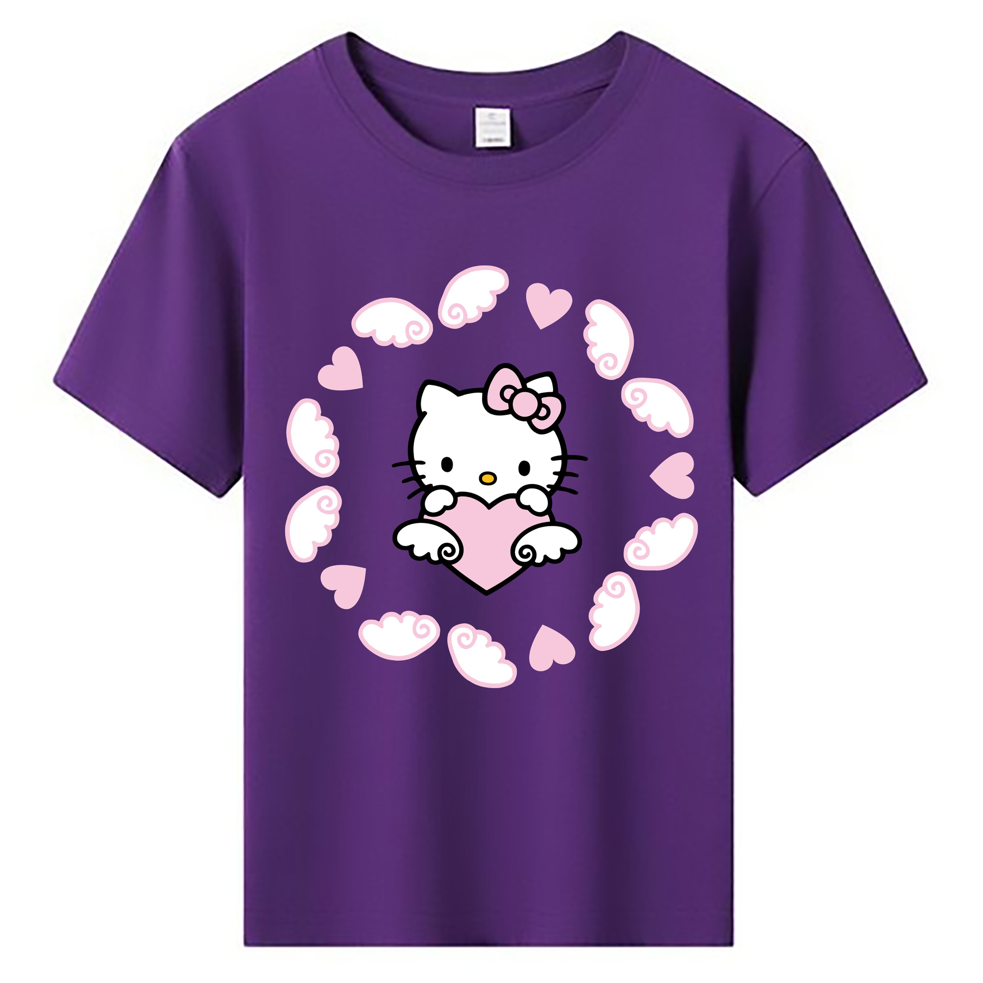 （画像用） Hello Kitty ハローキティ 綿100％キッズTシャツ（フロントプリント）