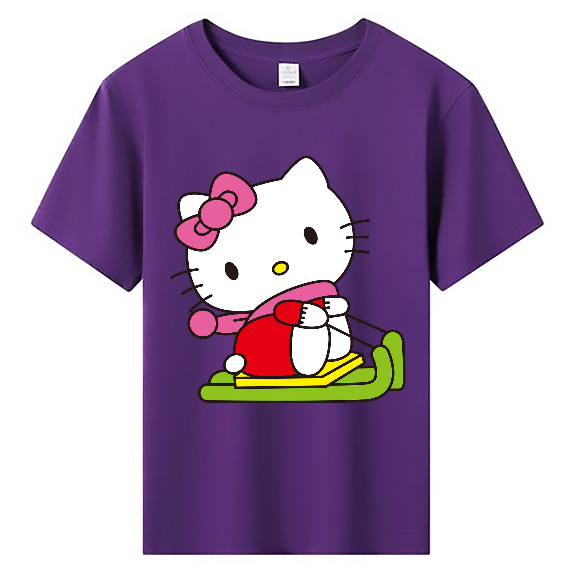 （画像用） Hello Kitty ハローキティ 綿100％キッズTシャツ（フロントプリント）