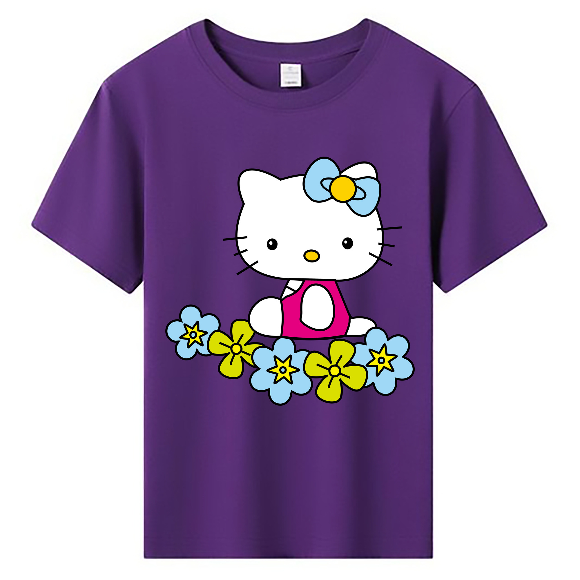 （画像用） Hello Kitty ハローキティ 綿100％キッズTシャツ（フロントプリント）