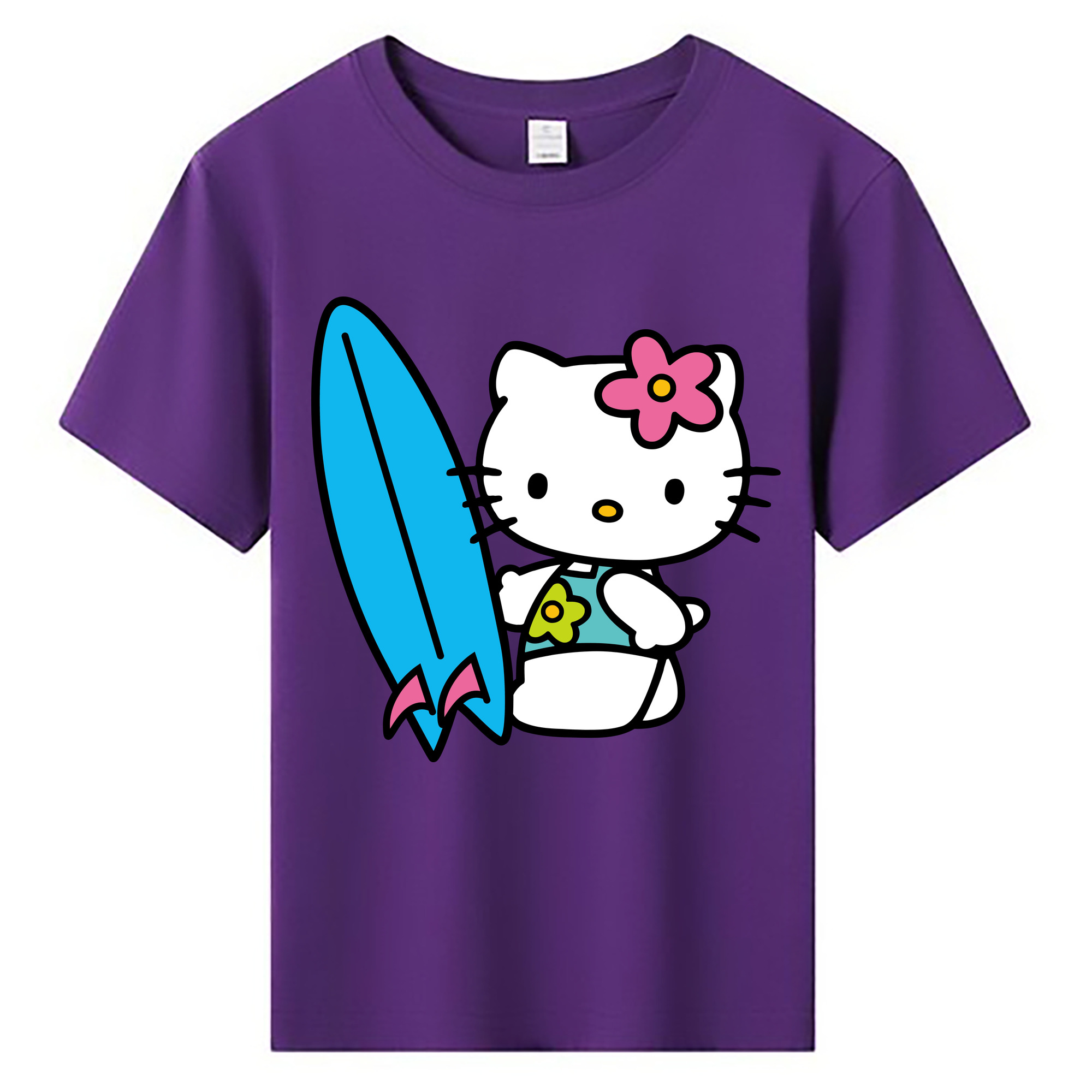 （画像用） Hello Kitty ハローキティ 綿100％キッズTシャツ（フロントプリント）