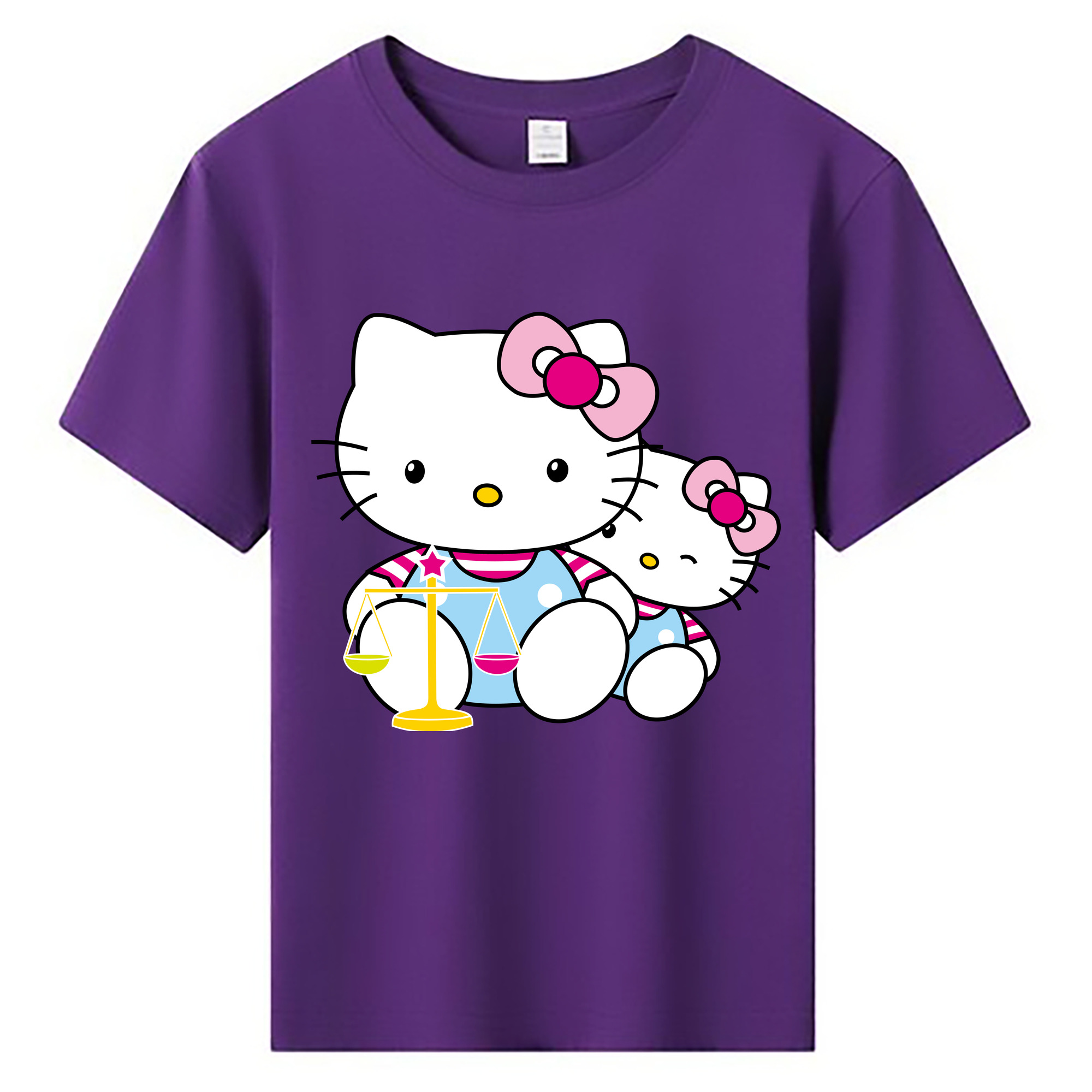 （画像用） Hello Kitty ハローキティ 綿100％キッズTシャツ（フロントプリント）