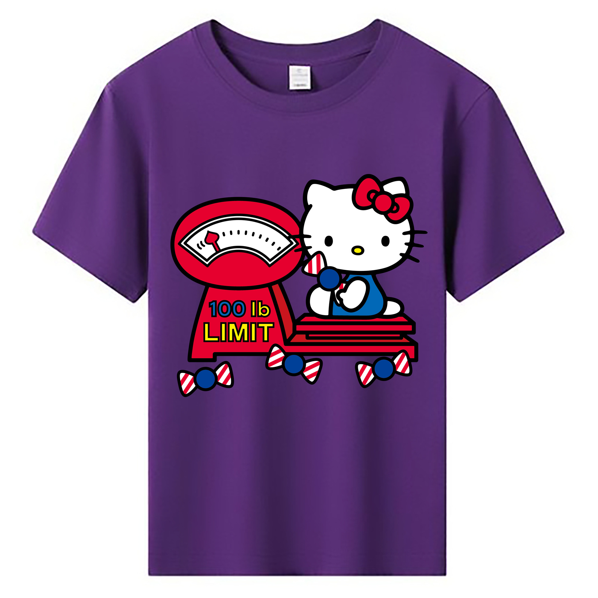（画像用） Hello Kitty ハローキティ 綿100％キッズTシャツ（フロントプリント）