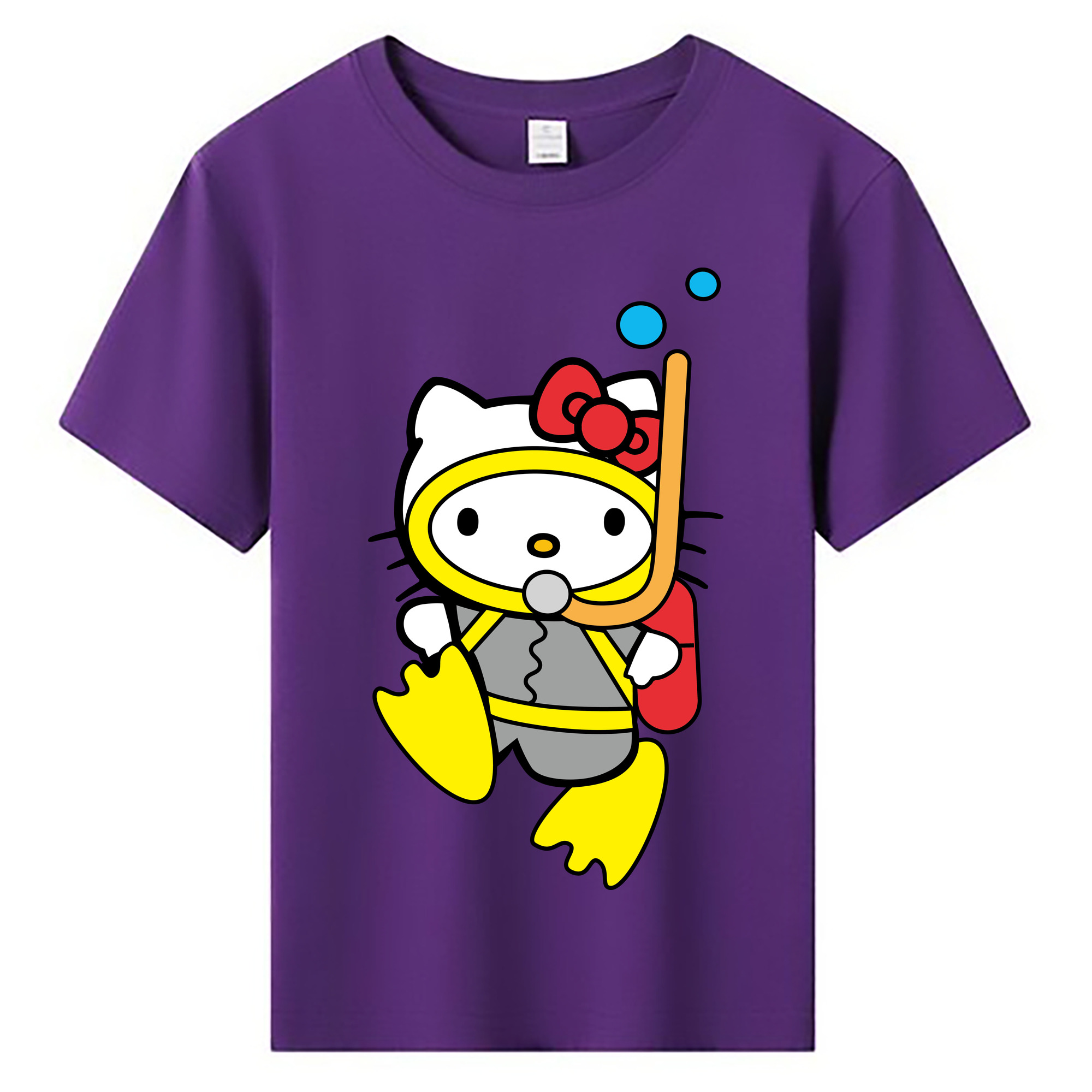 （画像用） Hello Kitty ハローキティ 綿100％キッズTシャツ（フロントプリント）