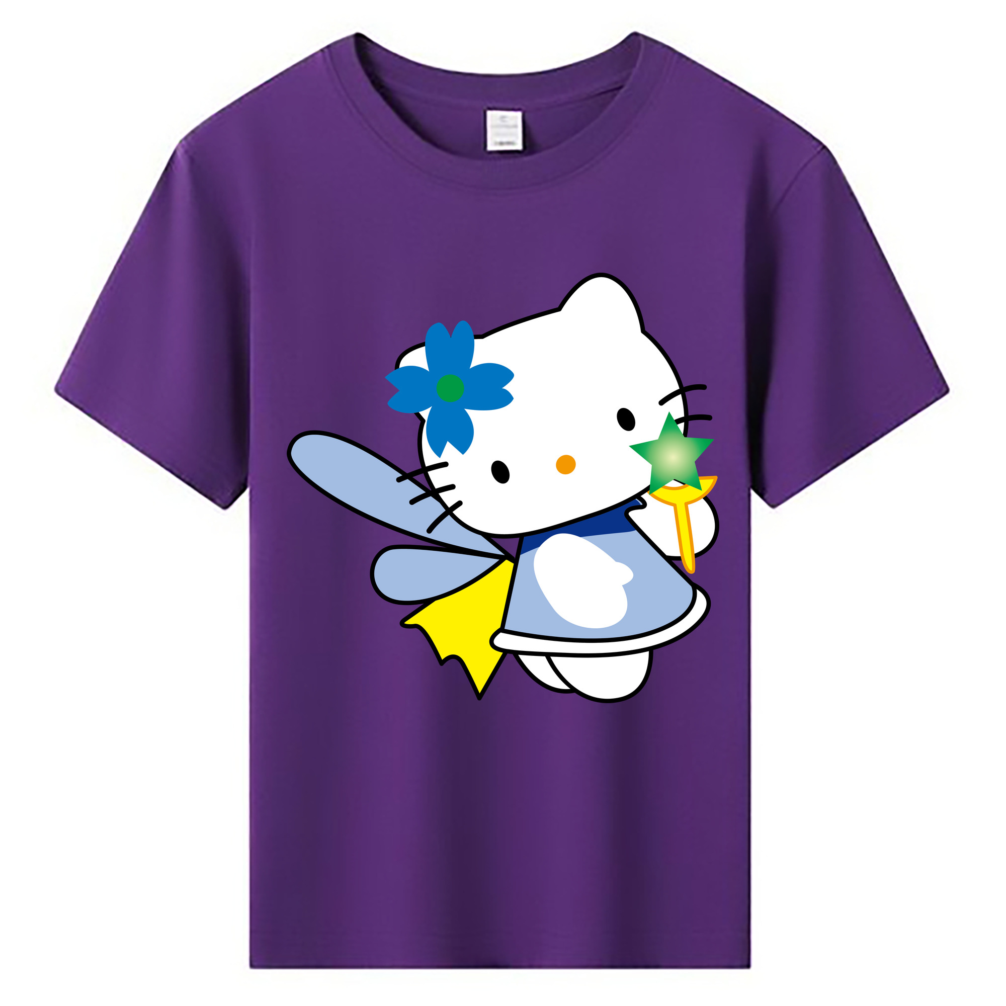 （画像用） Hello Kitty ハローキティ 綿100％キッズTシャツ（フロントプリント）