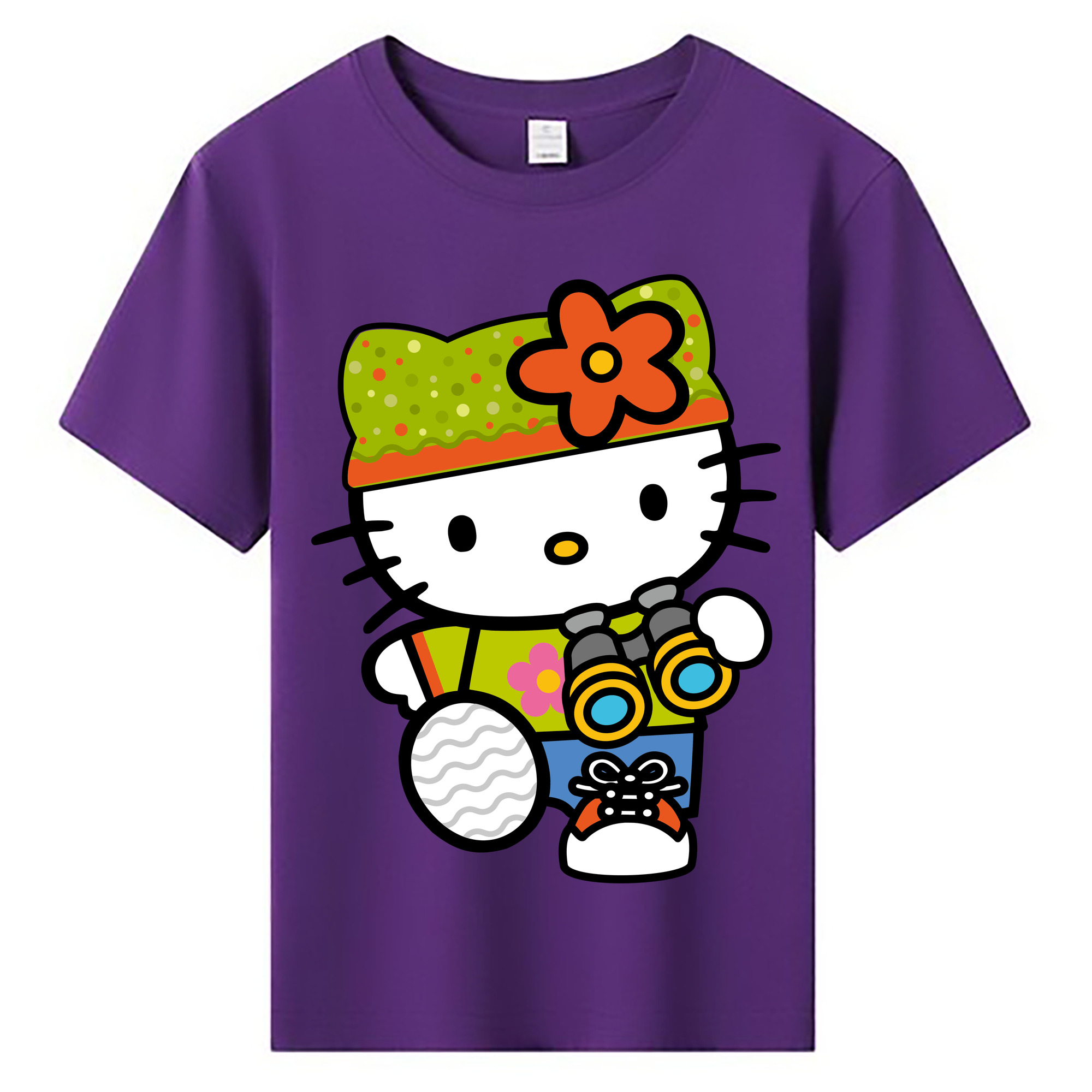 （画像用） Hello Kitty ハローキティ 綿100％キッズTシャツ（フロントプリント）