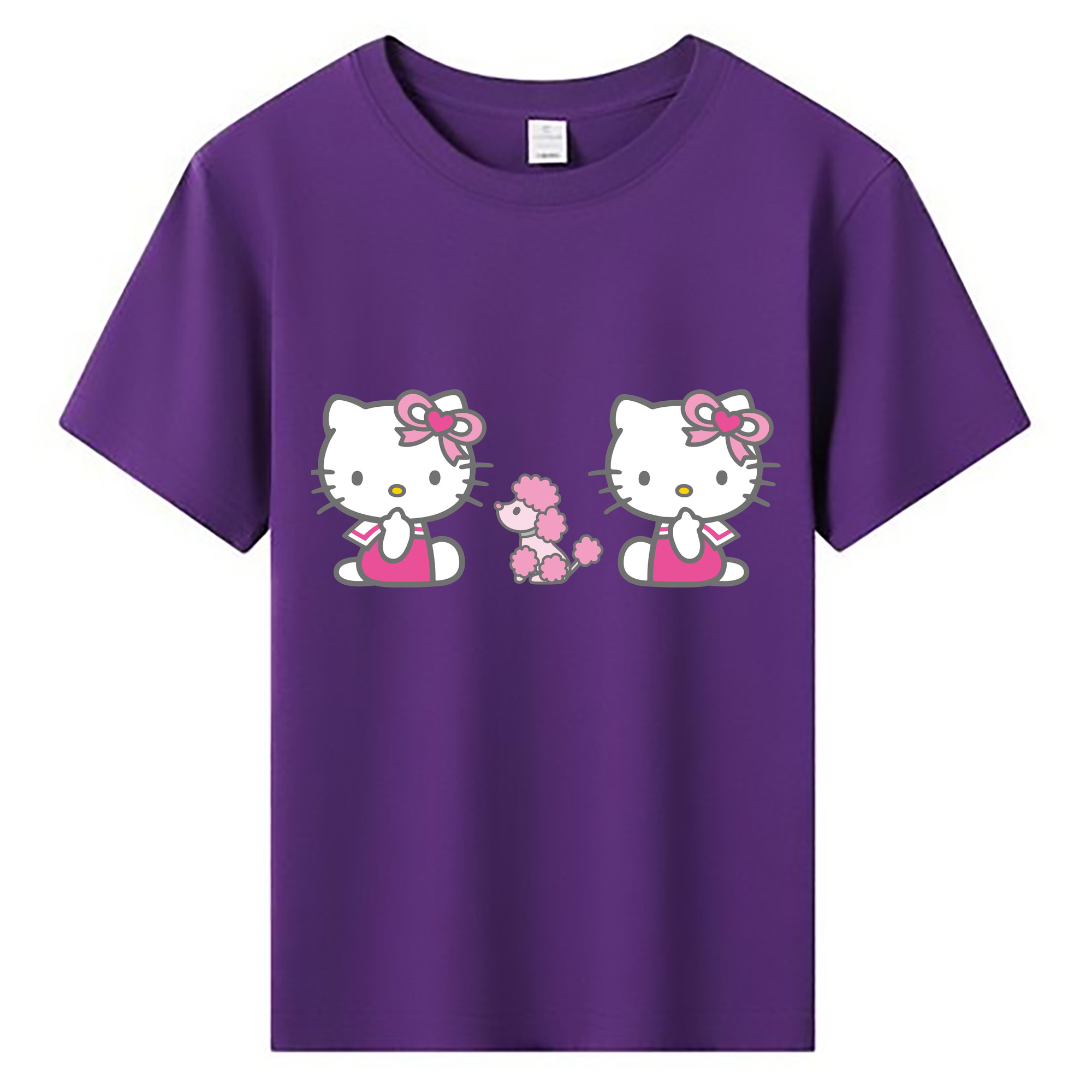 （画像用） Hello Kitty ハローキティ 綿100％キッズTシャツ（フロントプリント）