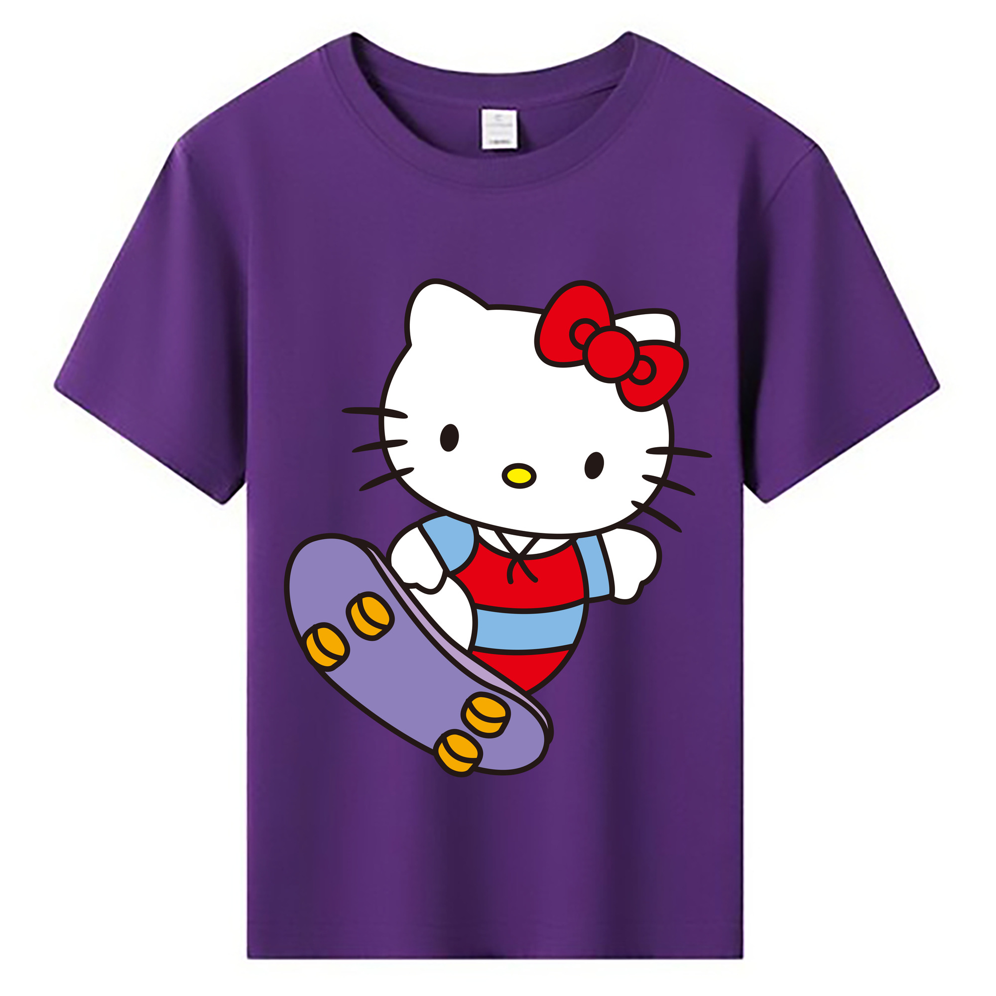 （画像用） Hello Kitty ハローキティ 綿100％キッズTシャツ（フロントプリント）