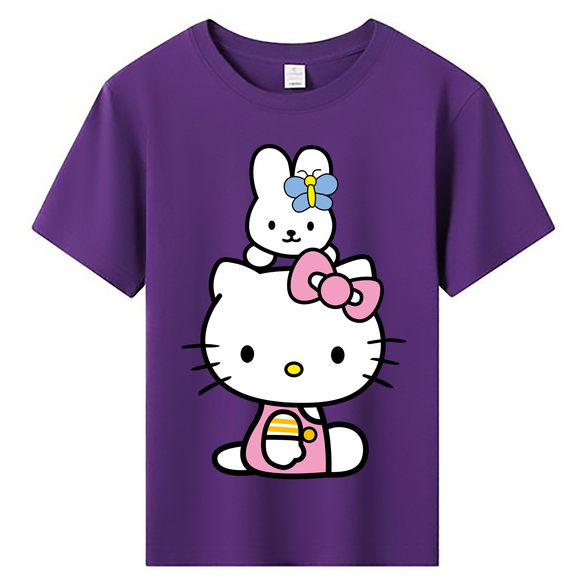 （画像用） Hello Kitty ハローキティ 綿100％キッズTシャツ（フロントプリント）